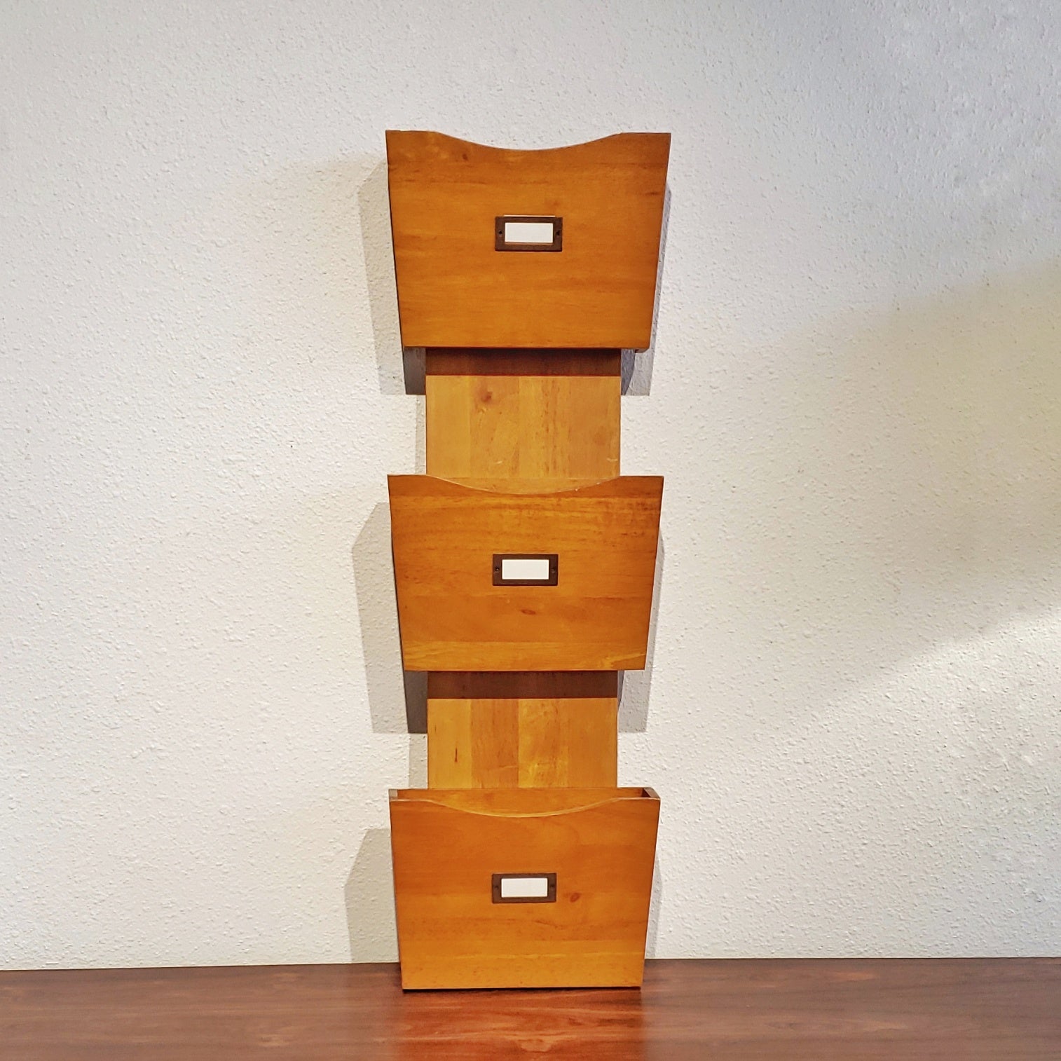 1960s THREE-TIER HANGING FILE ORGANIZER/MAGAZINE CADDY