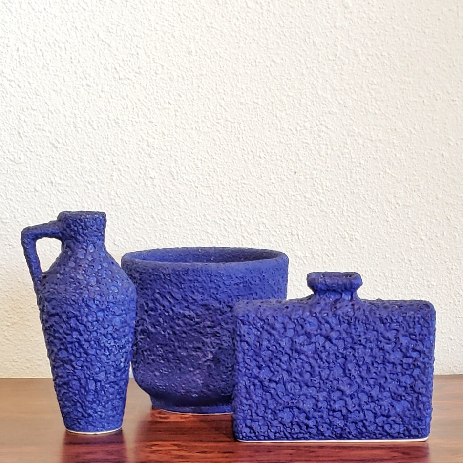 1970s SILBERDISTEL “YVES KLEIN” BLUE EWER VASE Nr. 303/21