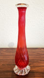 BAROVIER AND TOSO CARNELIAN RED MURANO GLASS VASE 1 of 2
