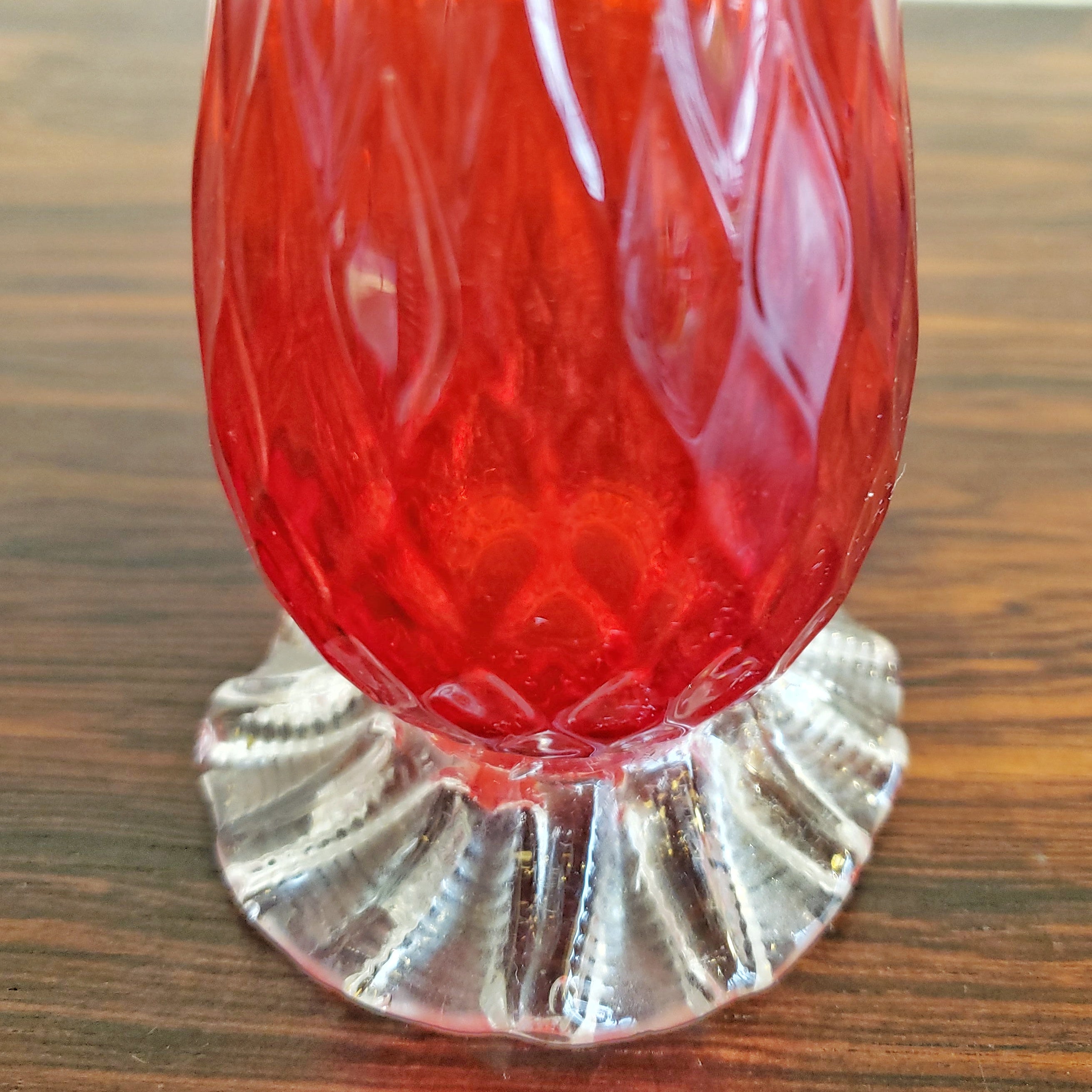 BAROVIER AND TOSO CARNELIAN RED MURANO GLASS VASE