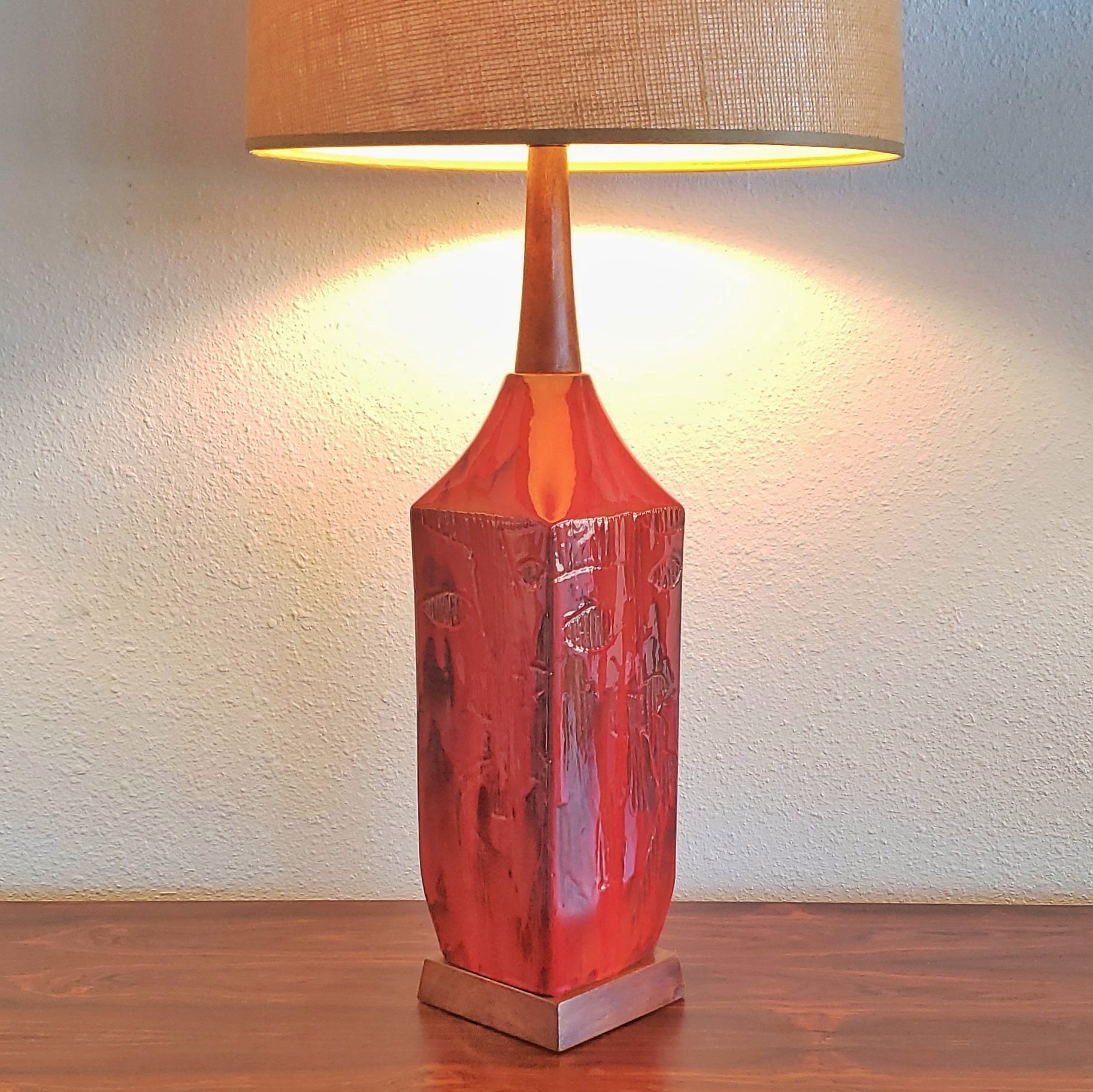 CANADIAN STUDIO POTTERY TABLE LAMP (UNSIGNED)