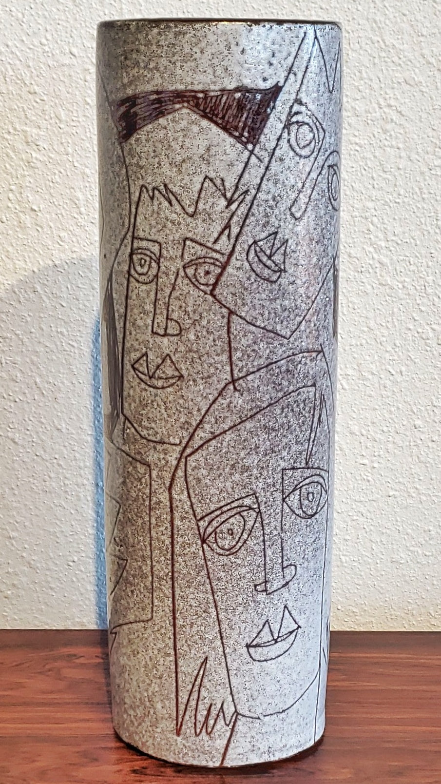 CHARLES SUCSAN STUDIO CYLINDER VASE (33 cm; CANADA)