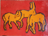 BAY KERAMIK 'PFERDE' (HORSES) WALL PLATE 1967