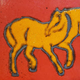 BAY KERAMIK 'PFERDE' (HORSES) WALL PLATE 1967