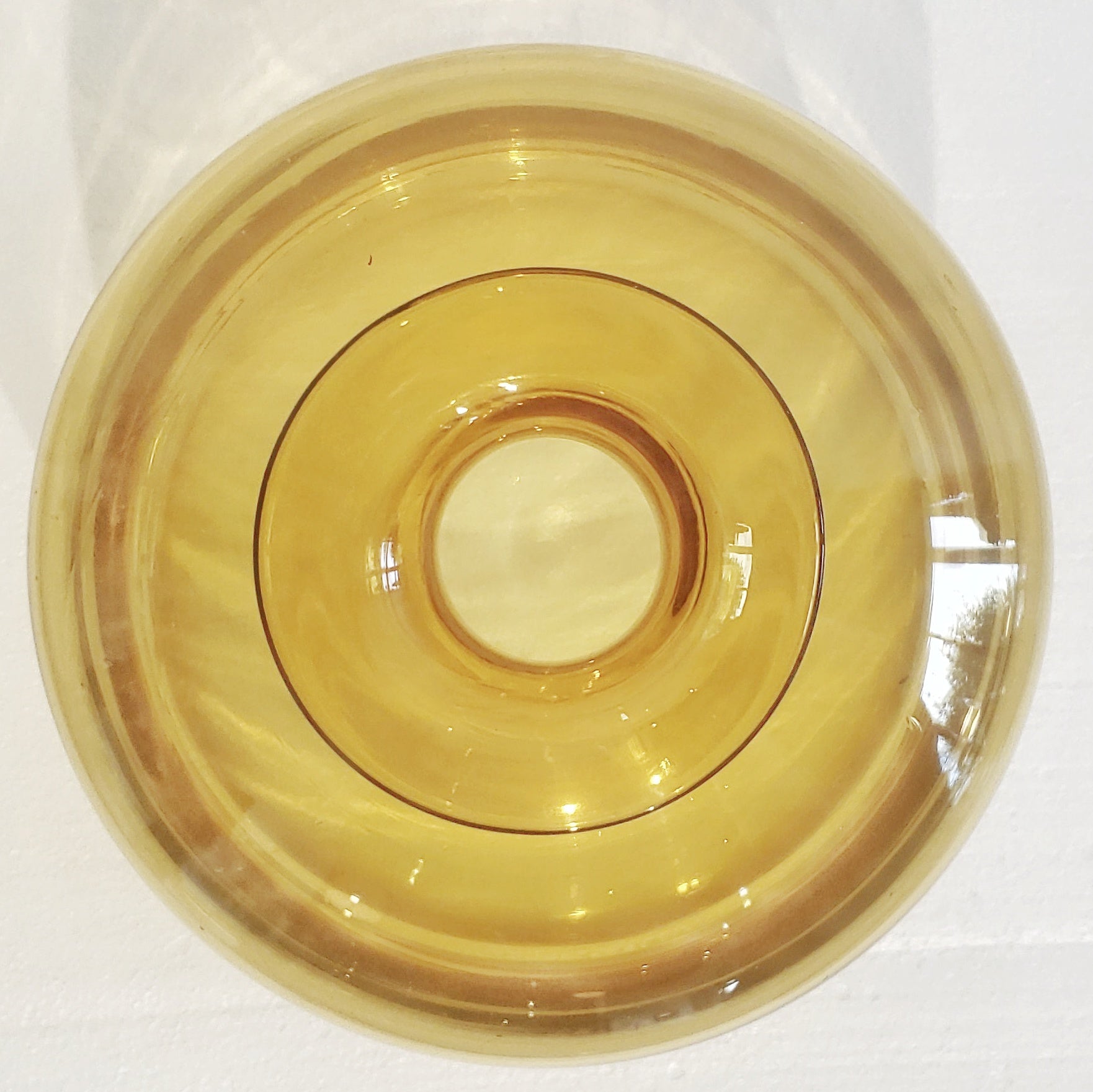 LARGE AMBER GLASS VASE AFTER OTTO BRAUER