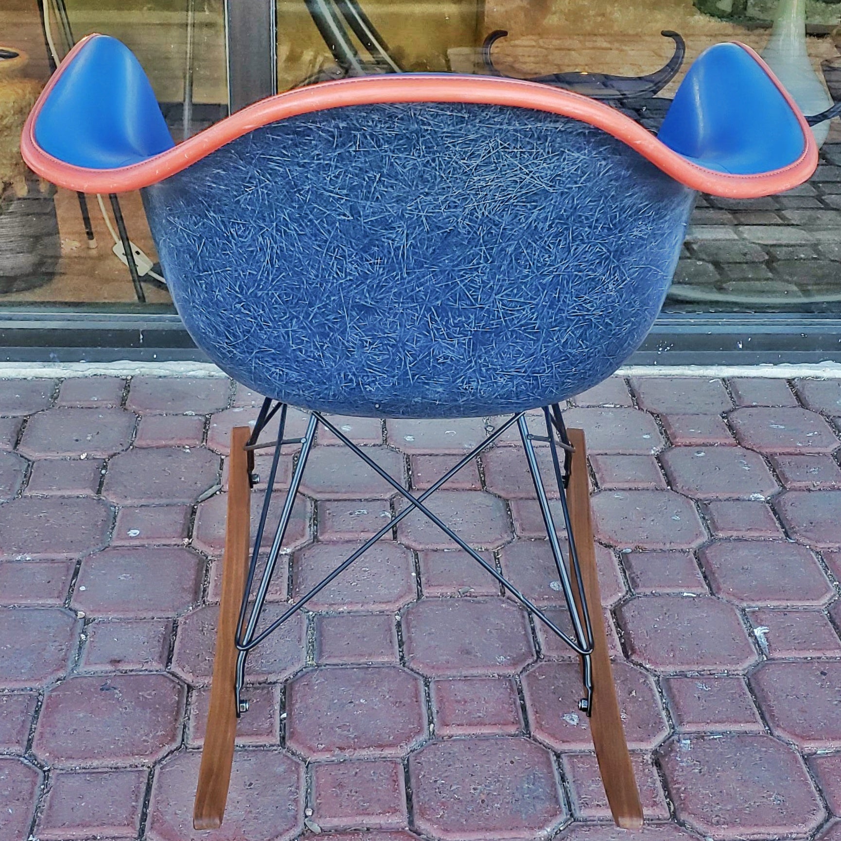 UPHOLSTERED EAMES ROCKING CHAIR (RARE) d.1950
