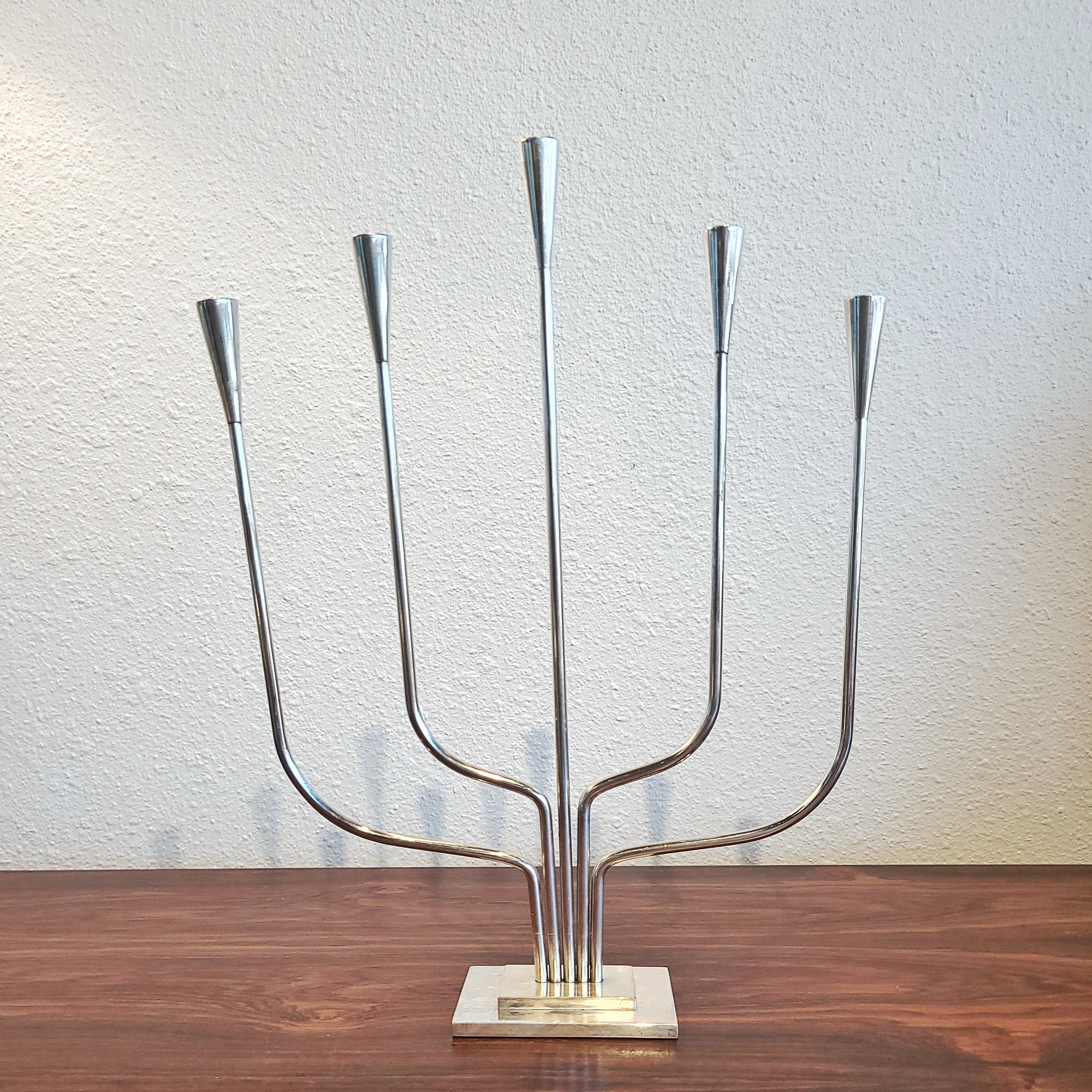 E DRAGSTED SILVER PLATE CANDELABRA (DANISH)