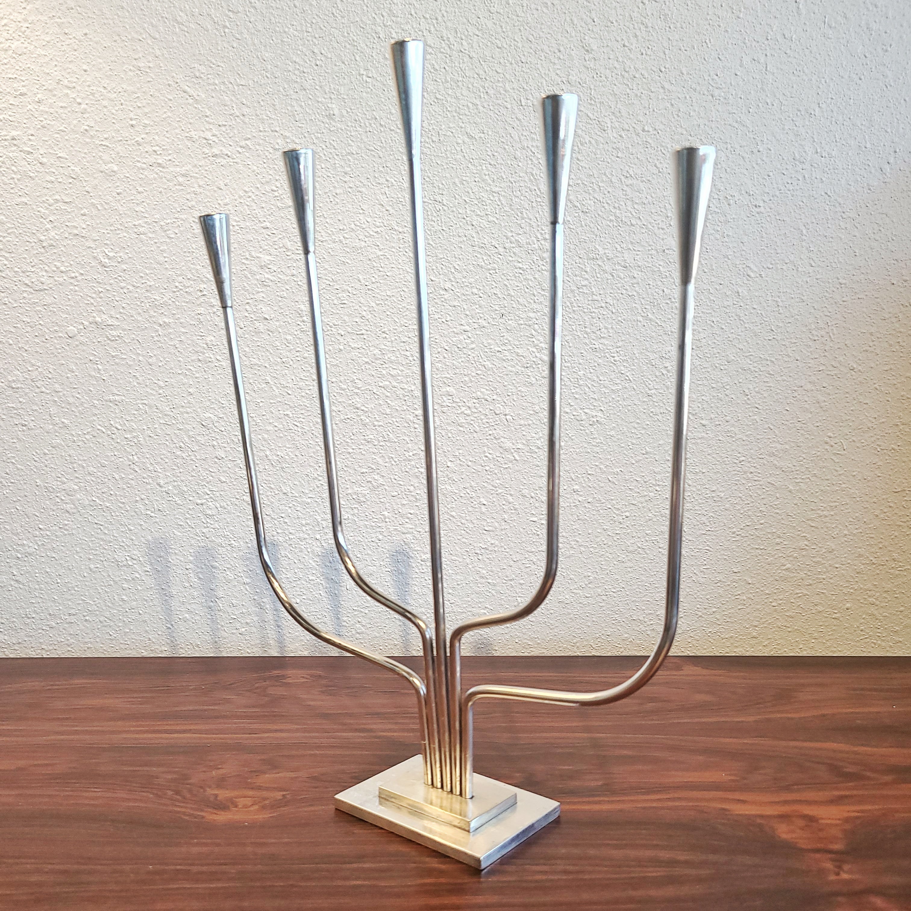 E DRAGSTED SILVER PLATE CANDELABRA (DANISH)