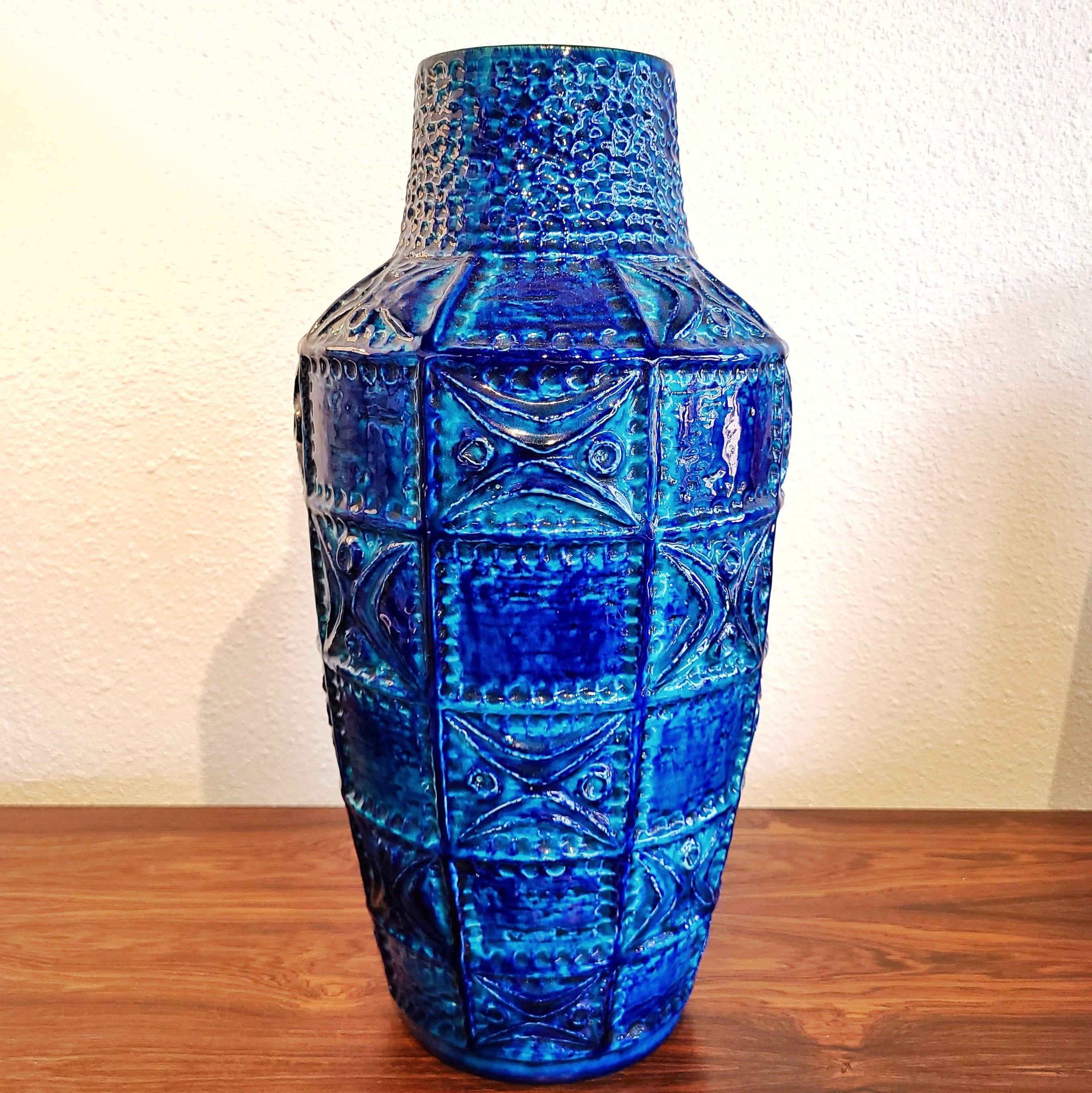 LARGE BAY KERAMIK RELIEF DÉCOR VASE Nr. 60/45