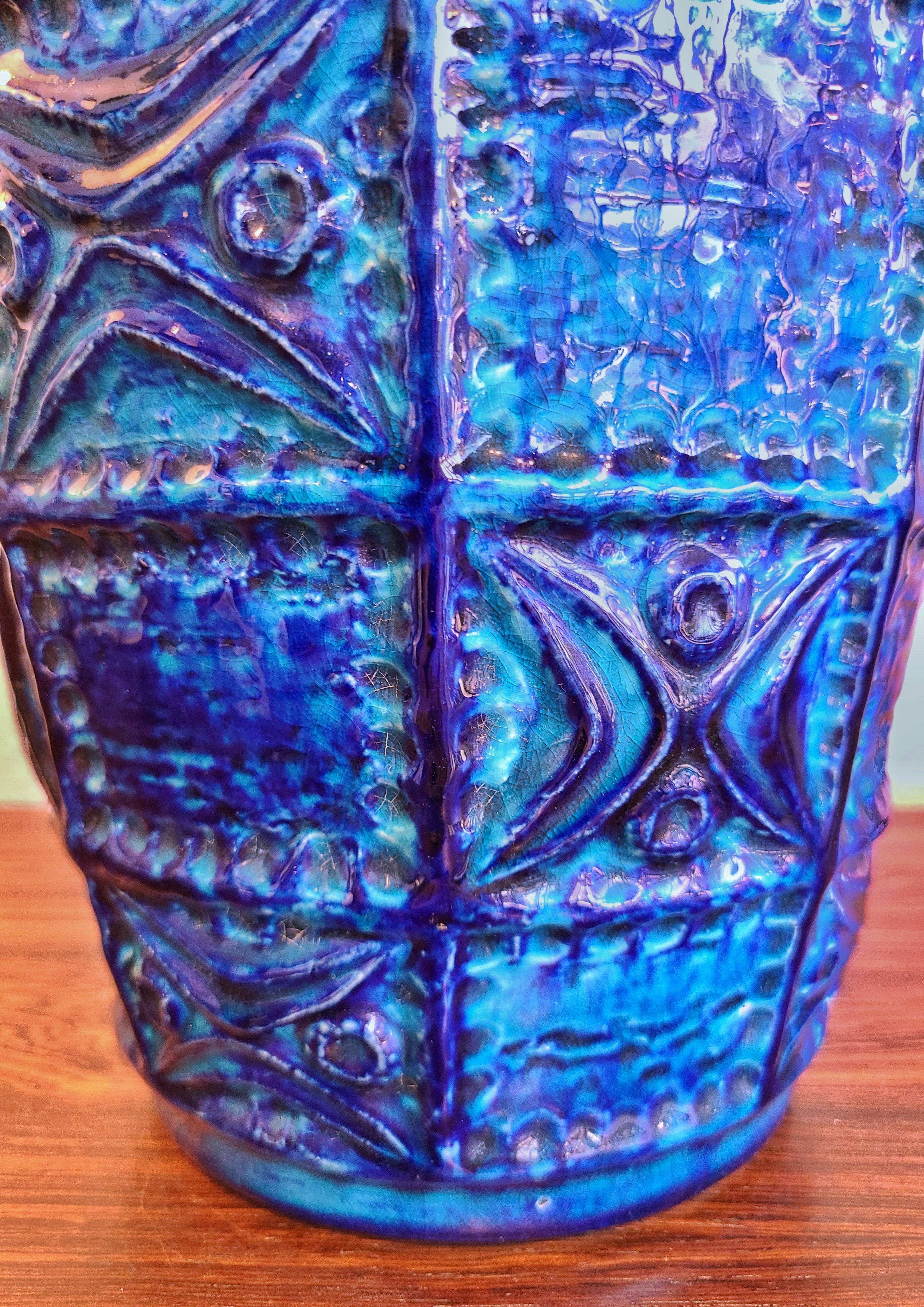 LARGE BAY KERAMIK RELIEF DÉCOR VASE Nr. 60/45