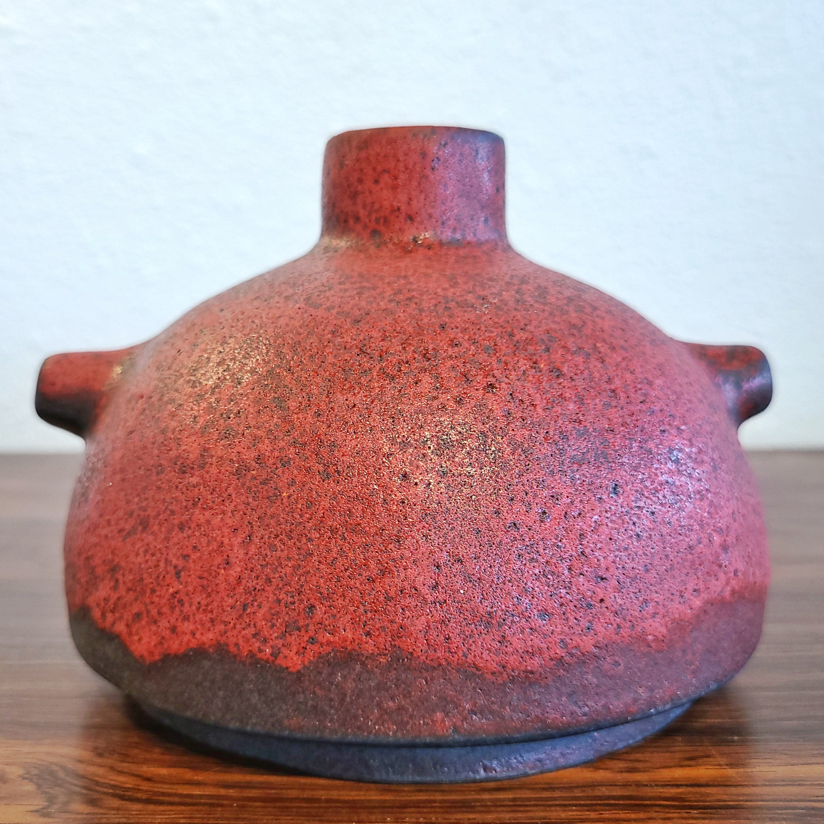 RED RUSCHA KERAMIK “UFO” VASE Nr. 348