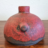 RED RUSCHA KERAMIK “UFO” VASE Nr. 348