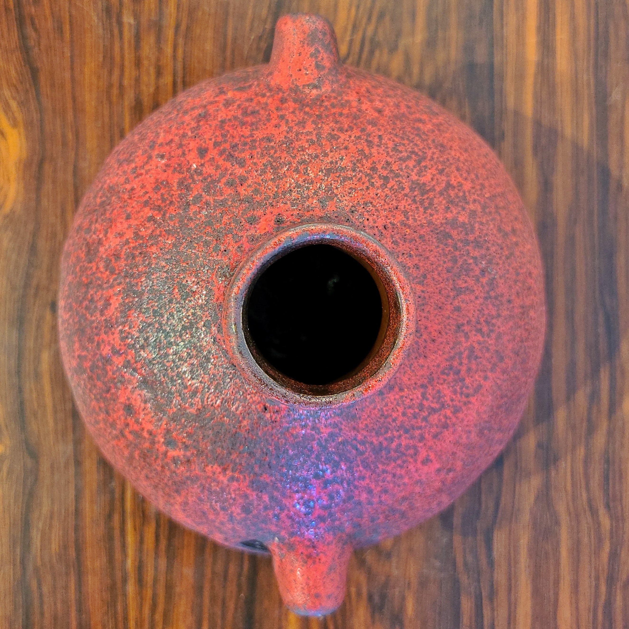 RED RUSCHA KERAMIK “UFO” VASE Nr. 348