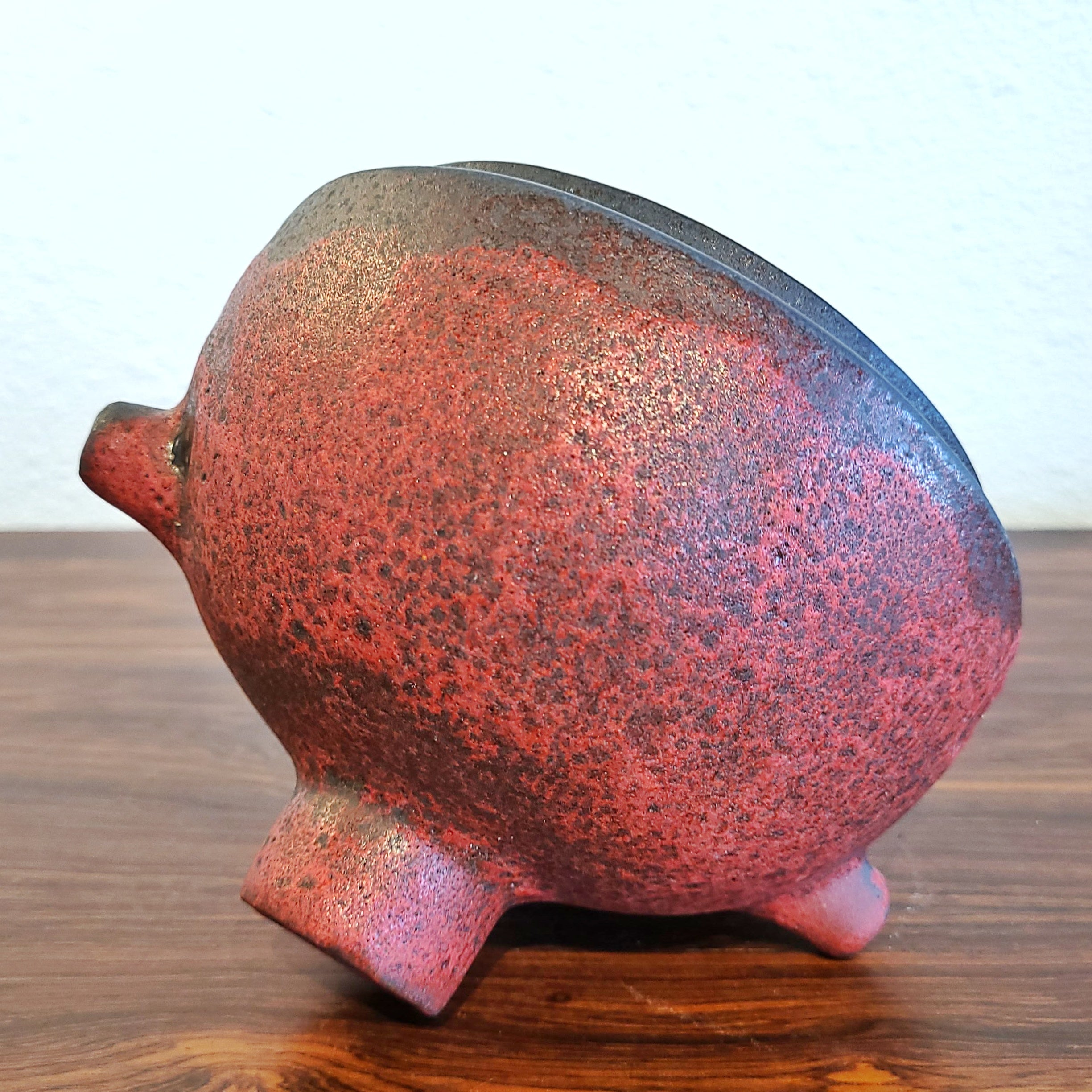 RED RUSCHA KERAMIK “UFO” VASE Nr. 348