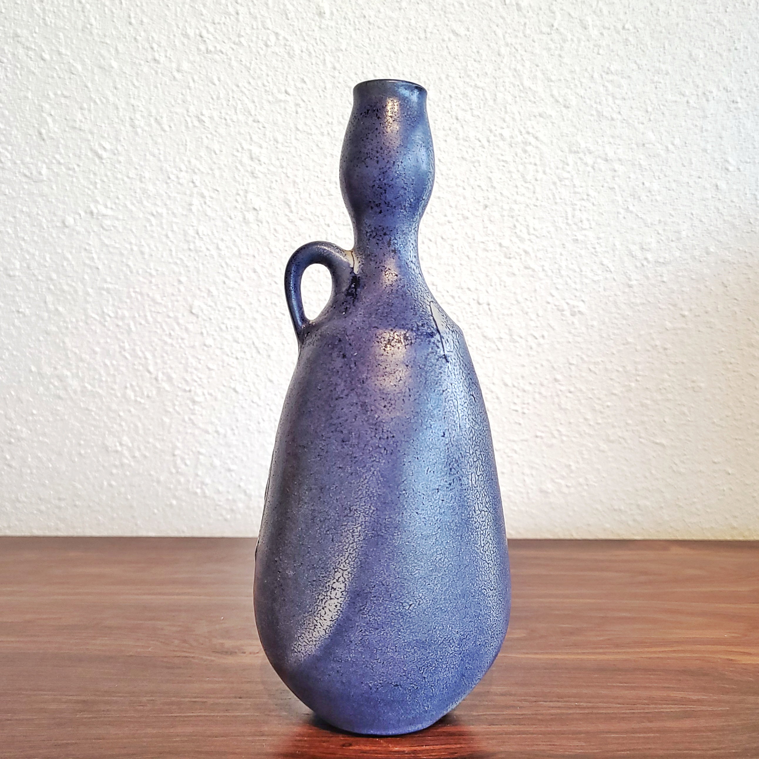 UNUSUAL HEINZ PELZER STUDIO POTTERY VASE c. 1960