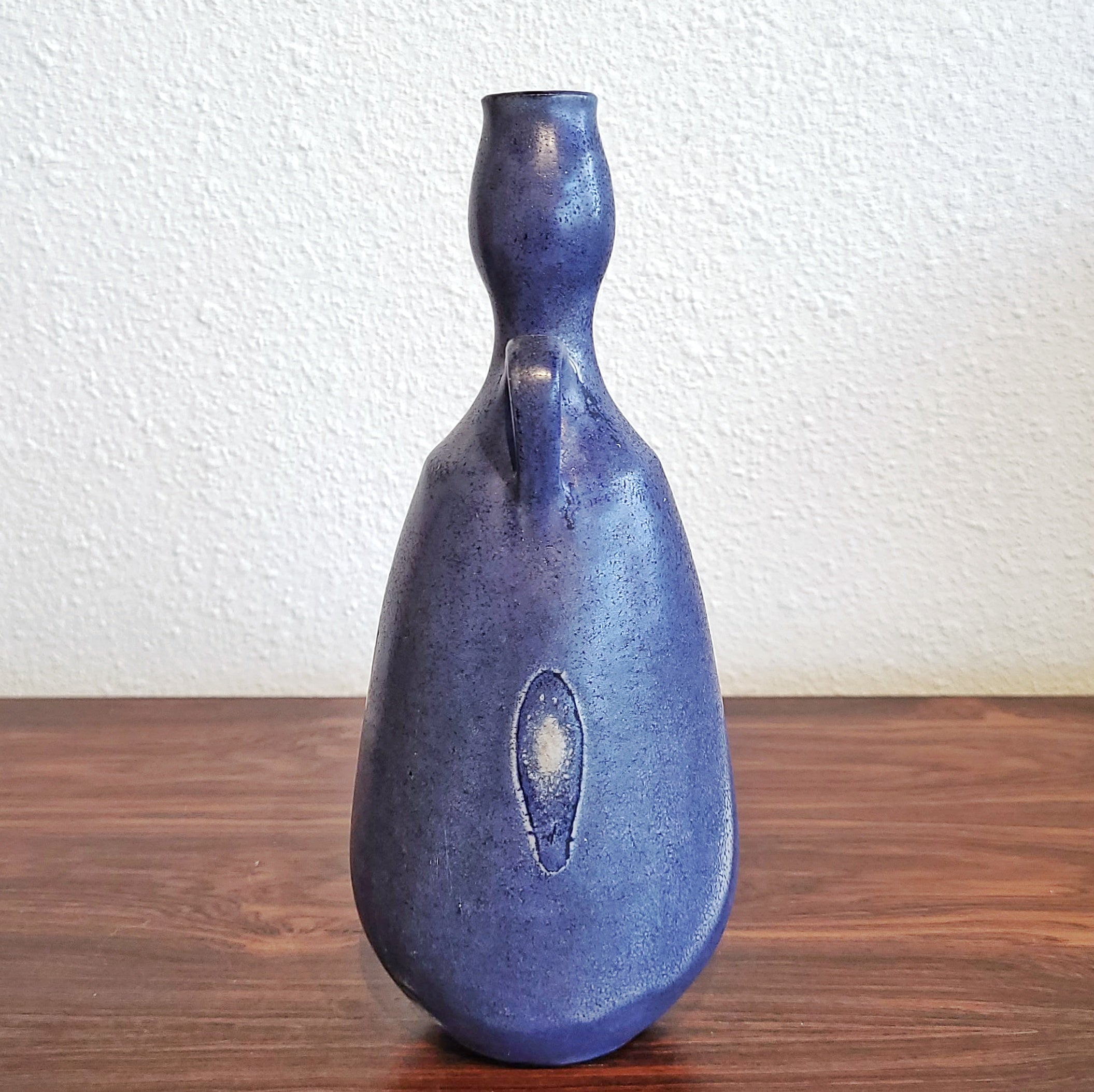 UNUSUAL HEINZ PELZER STUDIO POTTERY VASE c. 1960