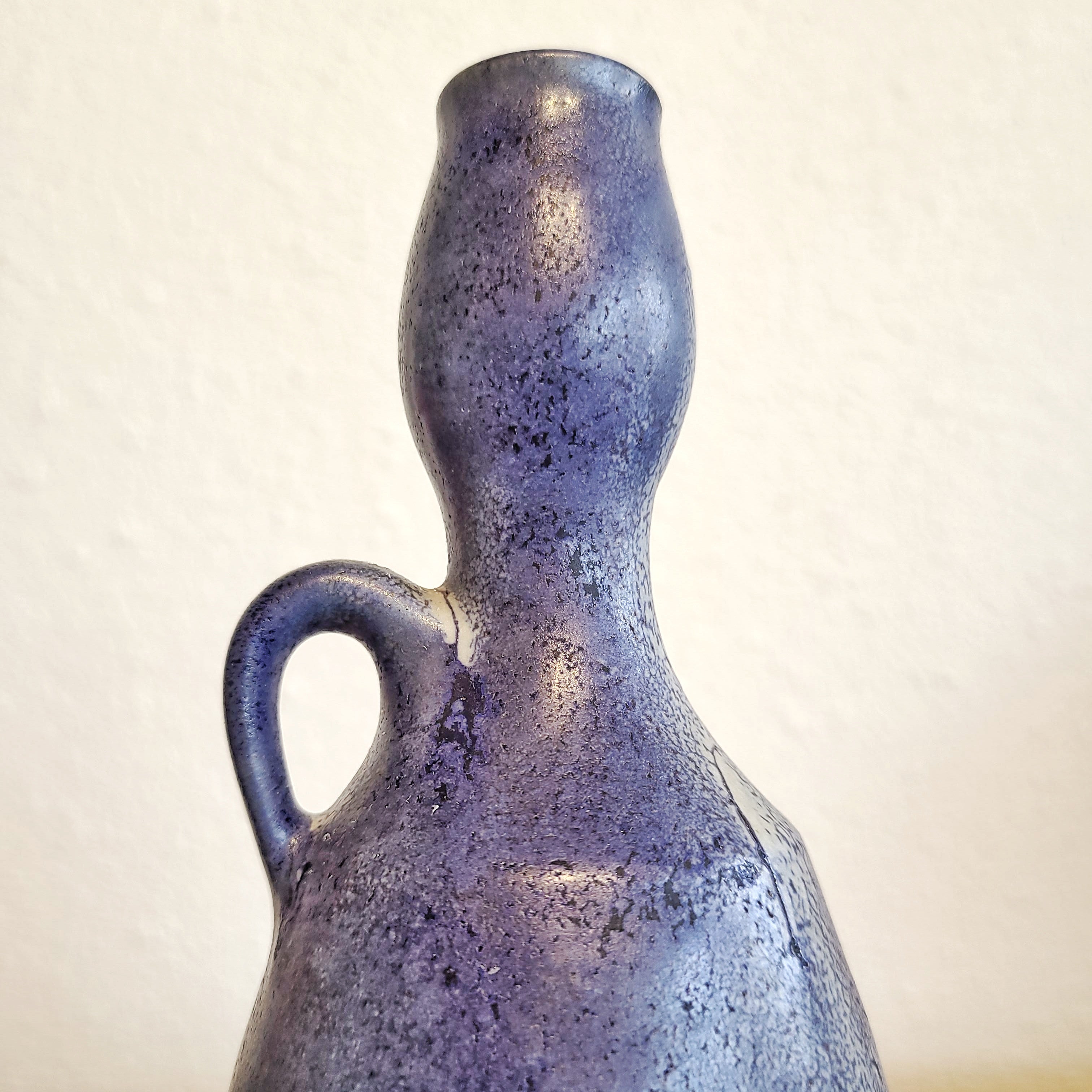 UNUSUAL HEINZ PELZER STUDIO POTTERY VASE c. 1960