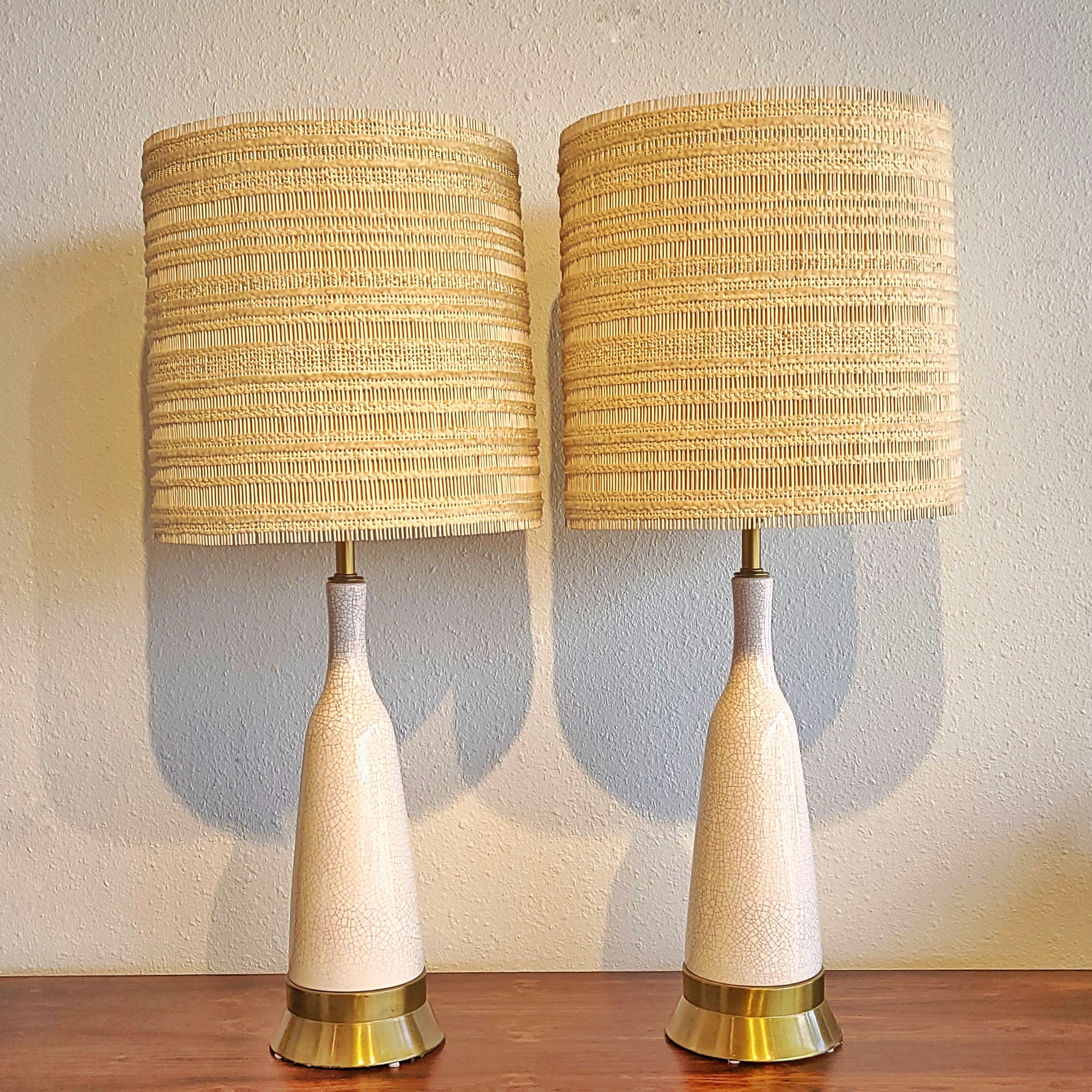 CRACKLE-GLAZE LAMPS BY PAUL LÁSZLÓ & MARIA KIPP FOR WILSHIRE HOUSE