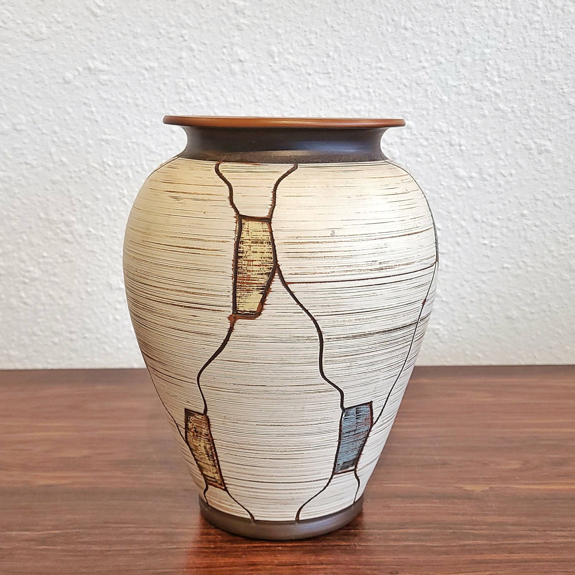 SAWA-KERAMIK ‘NAPOLI’ DÉCOR “KLINKER” VASE Nr. 207/20