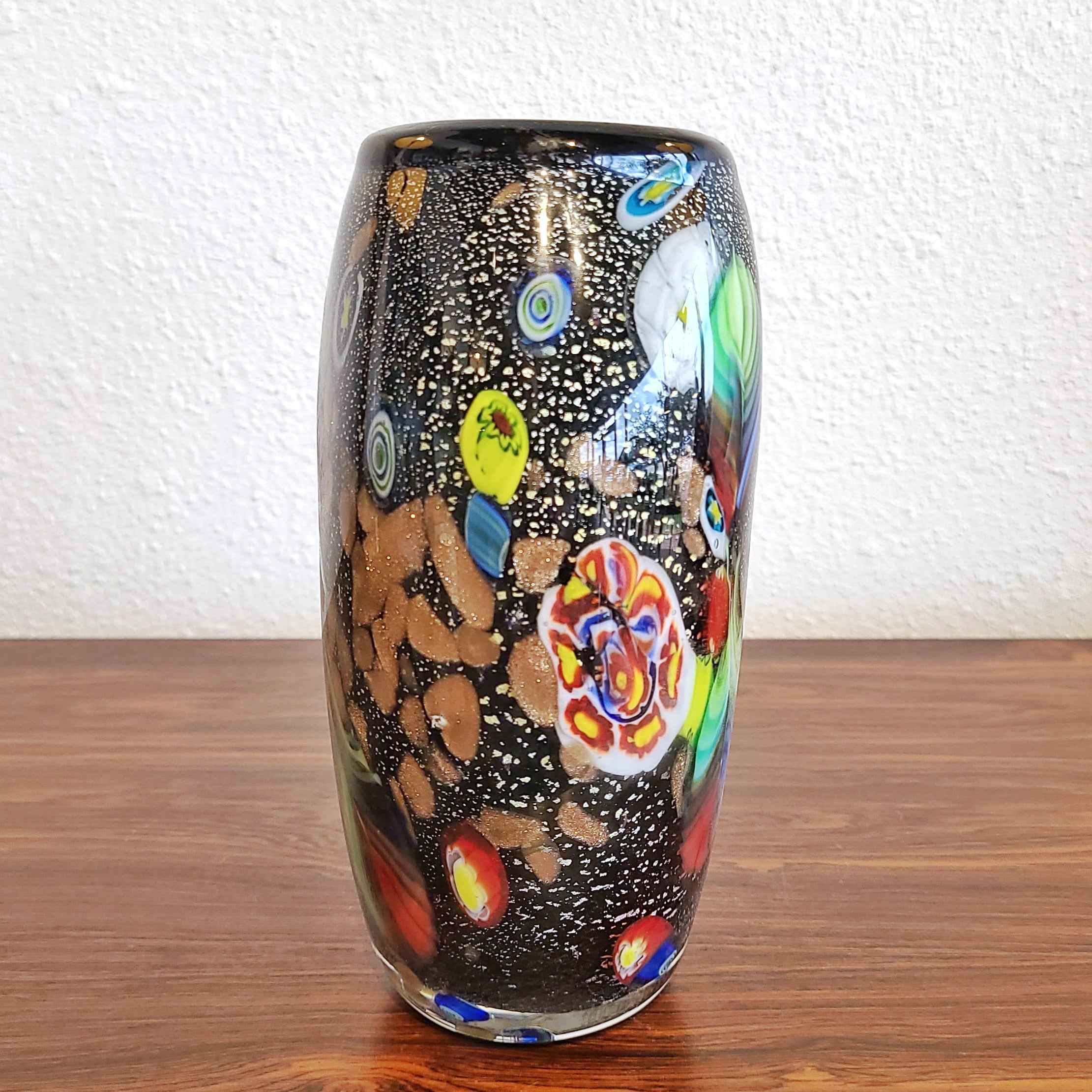 1950s MURANO GLASS VASE WITH ‘TUTTI FRUTTI’ DÉCOR (ITALY)