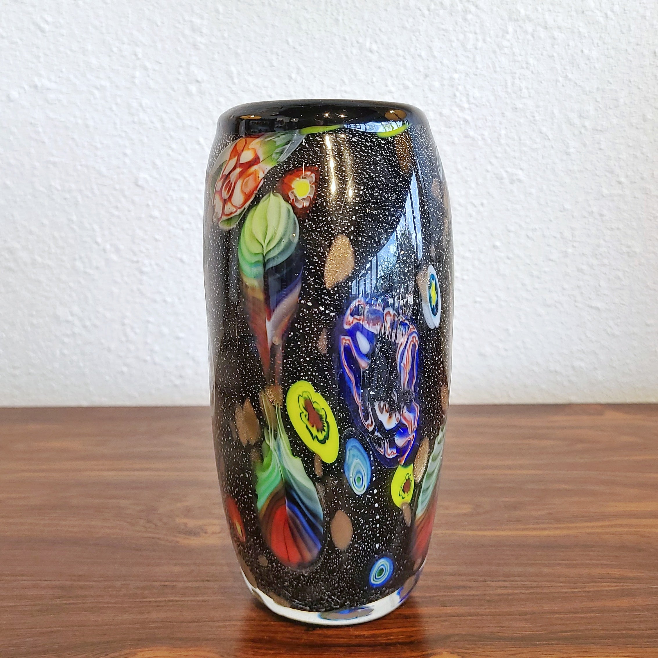 1950s MURANO GLASS VASE WITH ‘TUTTI FRUTTI’ DÉCOR (ITALY)