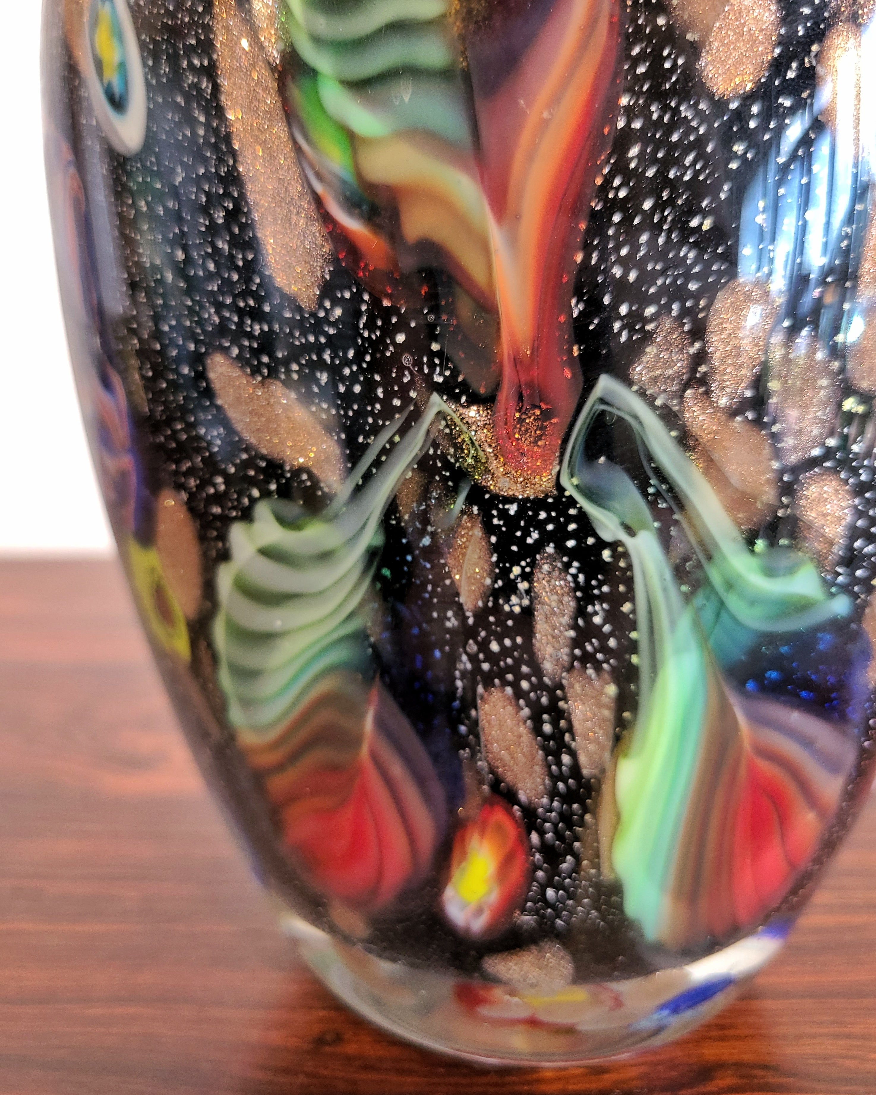 1950s MURANO GLASS VASE WITH ‘TUTTI FRUTTI’ DÉCOR (ITALY)