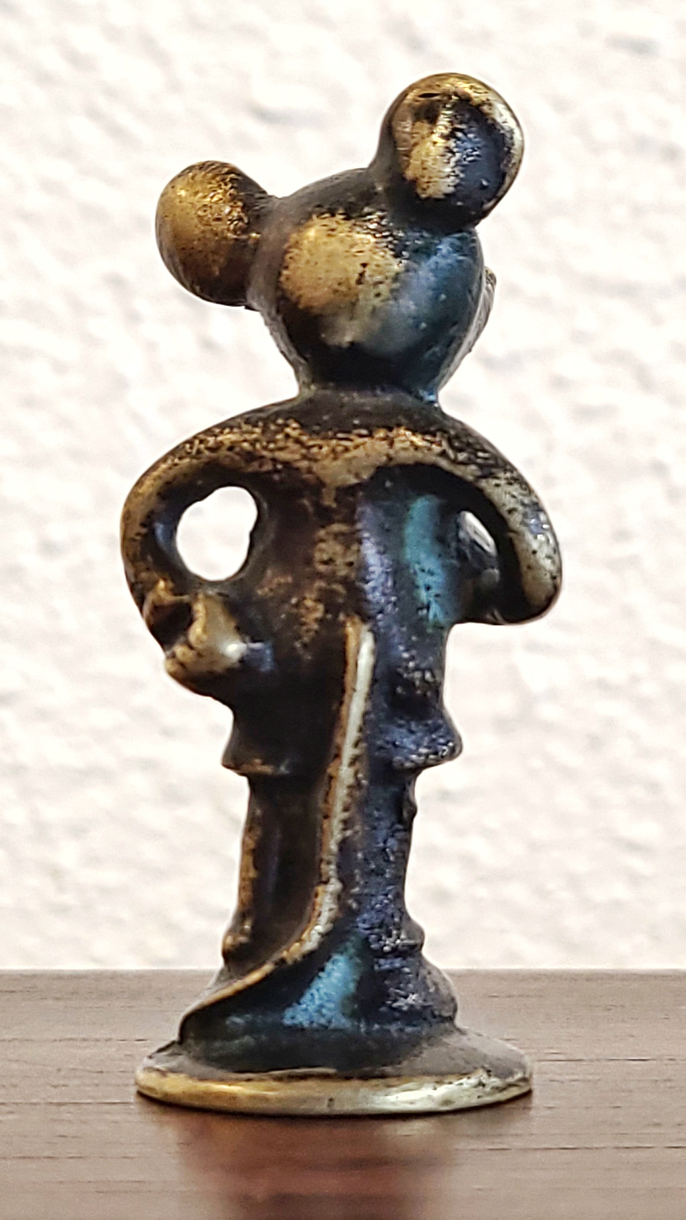 VERY RARE AUSTRIAN BRASS MICKEY MOUSE FIGURE