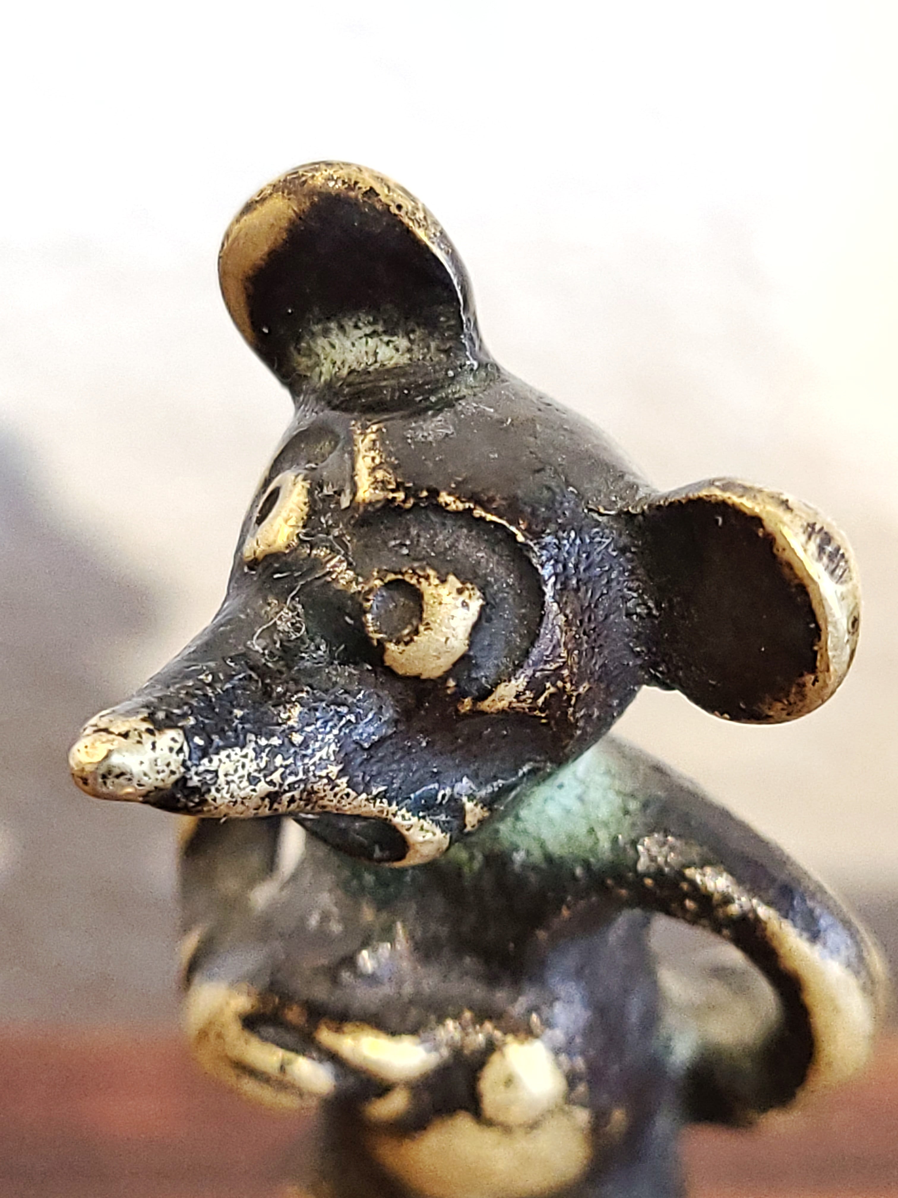 VERY RARE AUSTRIAN BRASS MICKEY MOUSE FIGURE