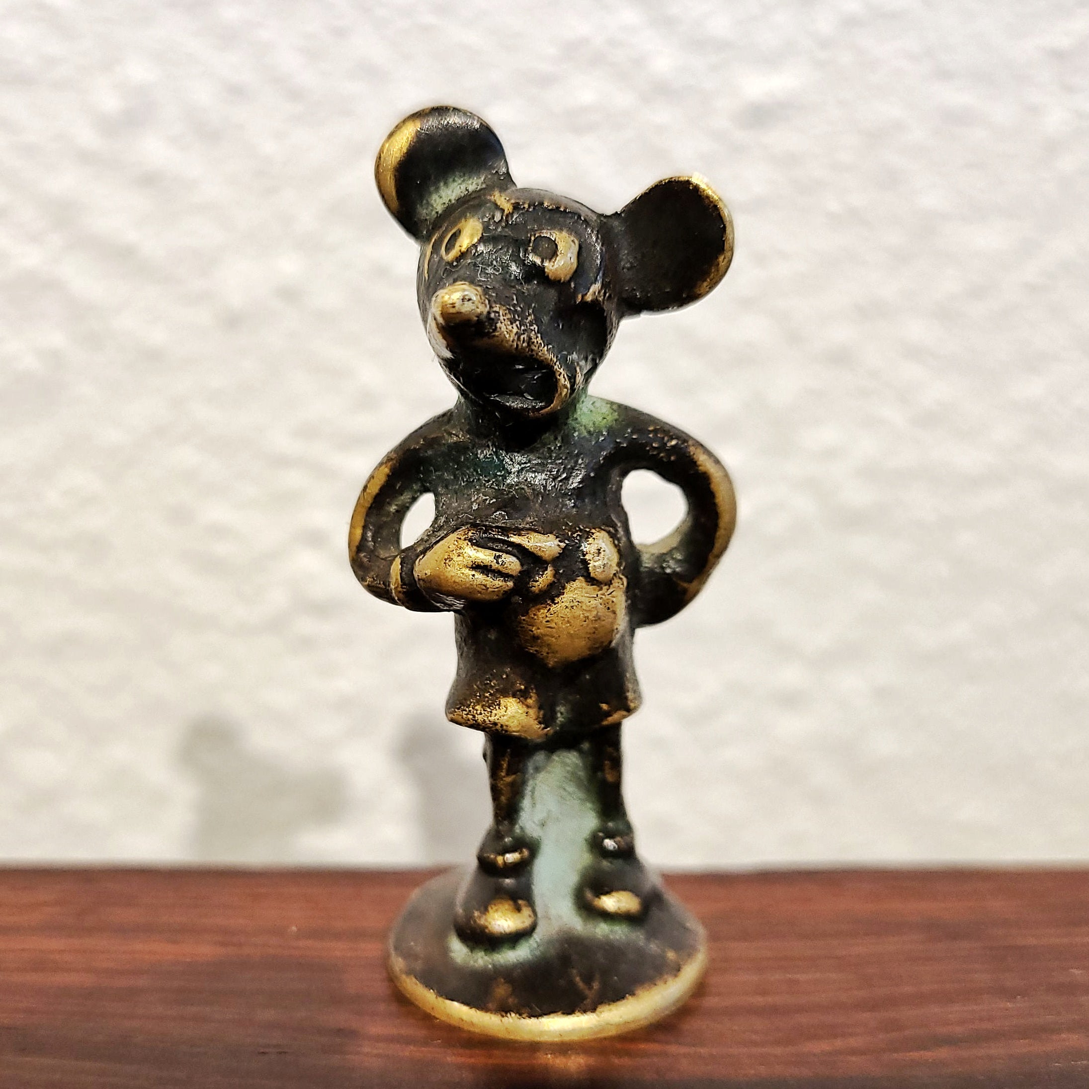 VERY RARE AUSTRIAN BRASS MICKEY MOUSE FIGURE