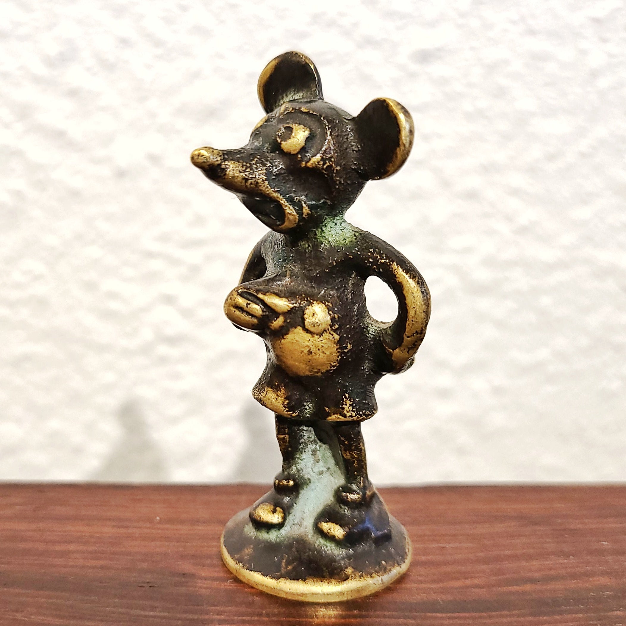 VERY RARE AUSTRIAN BRASS MICKEY MOUSE FIGURE