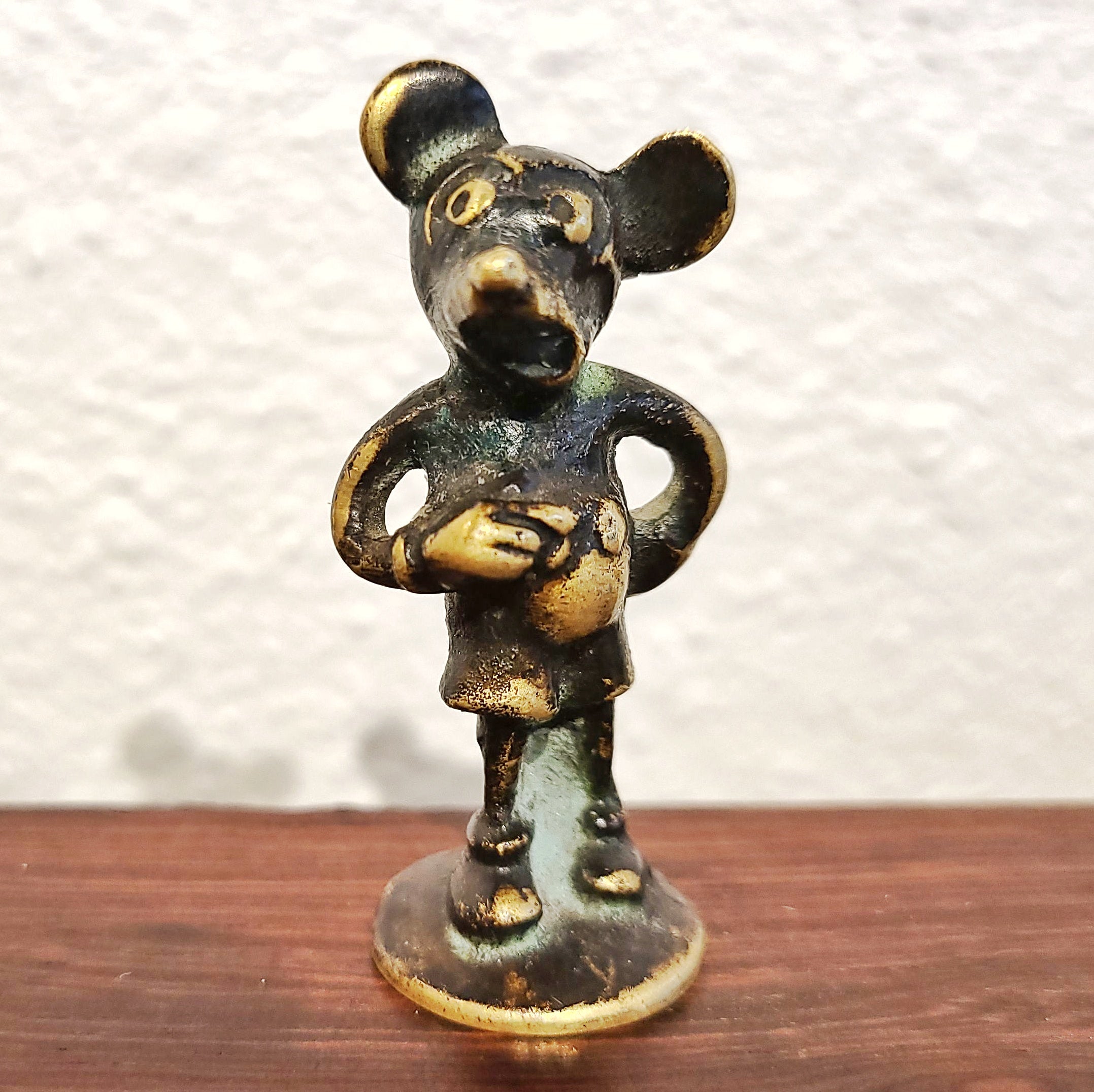 VERY RARE AUSTRIAN BRASS MICKEY MOUSE FIGURE