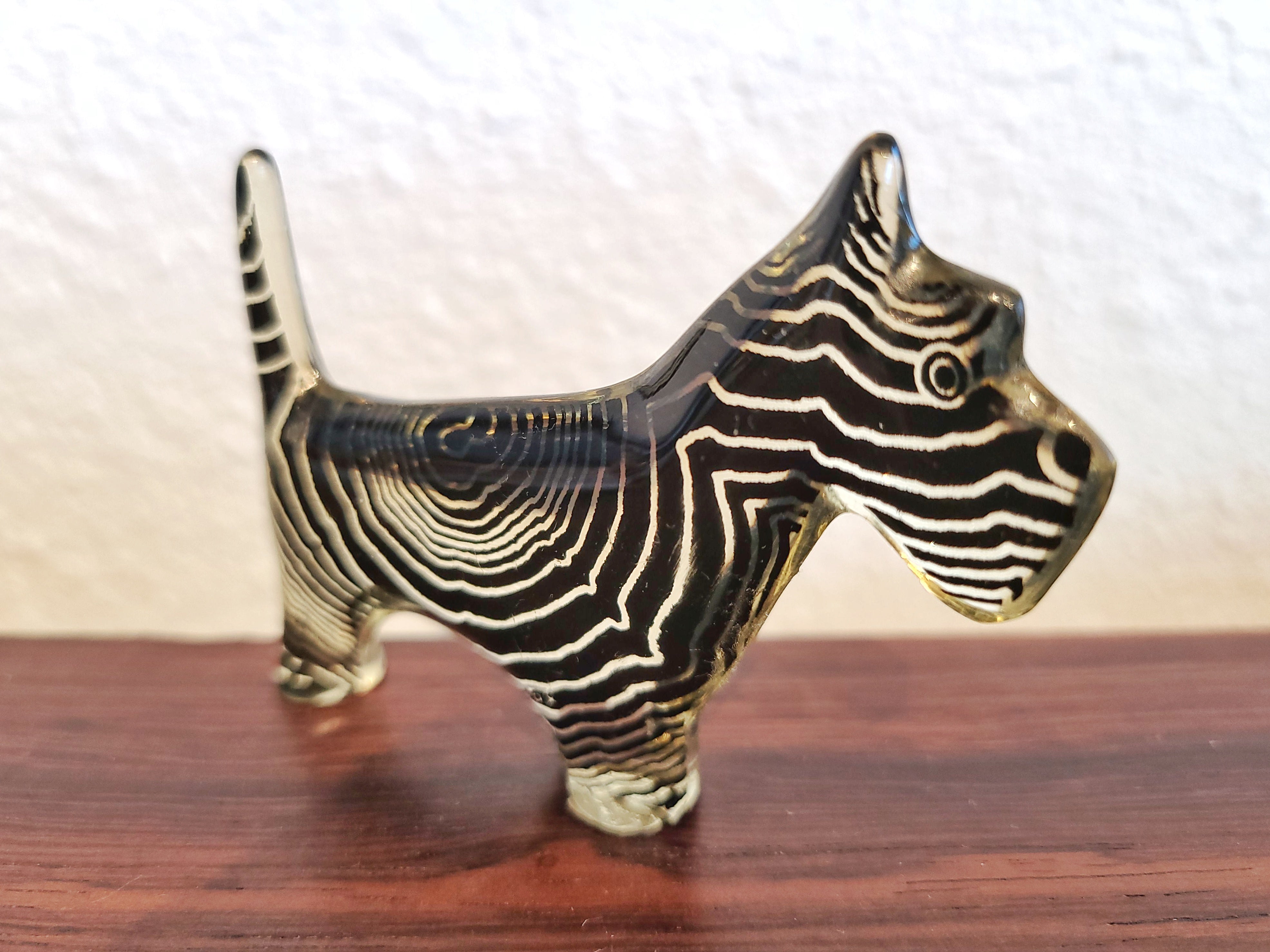 OP-ART SCOTTISH TERRIER BY ABRAHAM PALATNIK FOR SILON (BRAZIL)