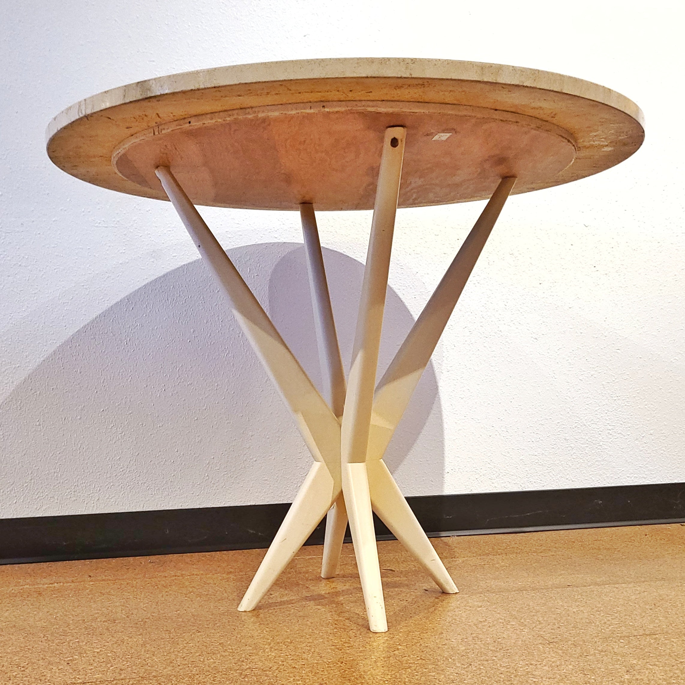 ROUND TRAVERTINE CENTER TABLE