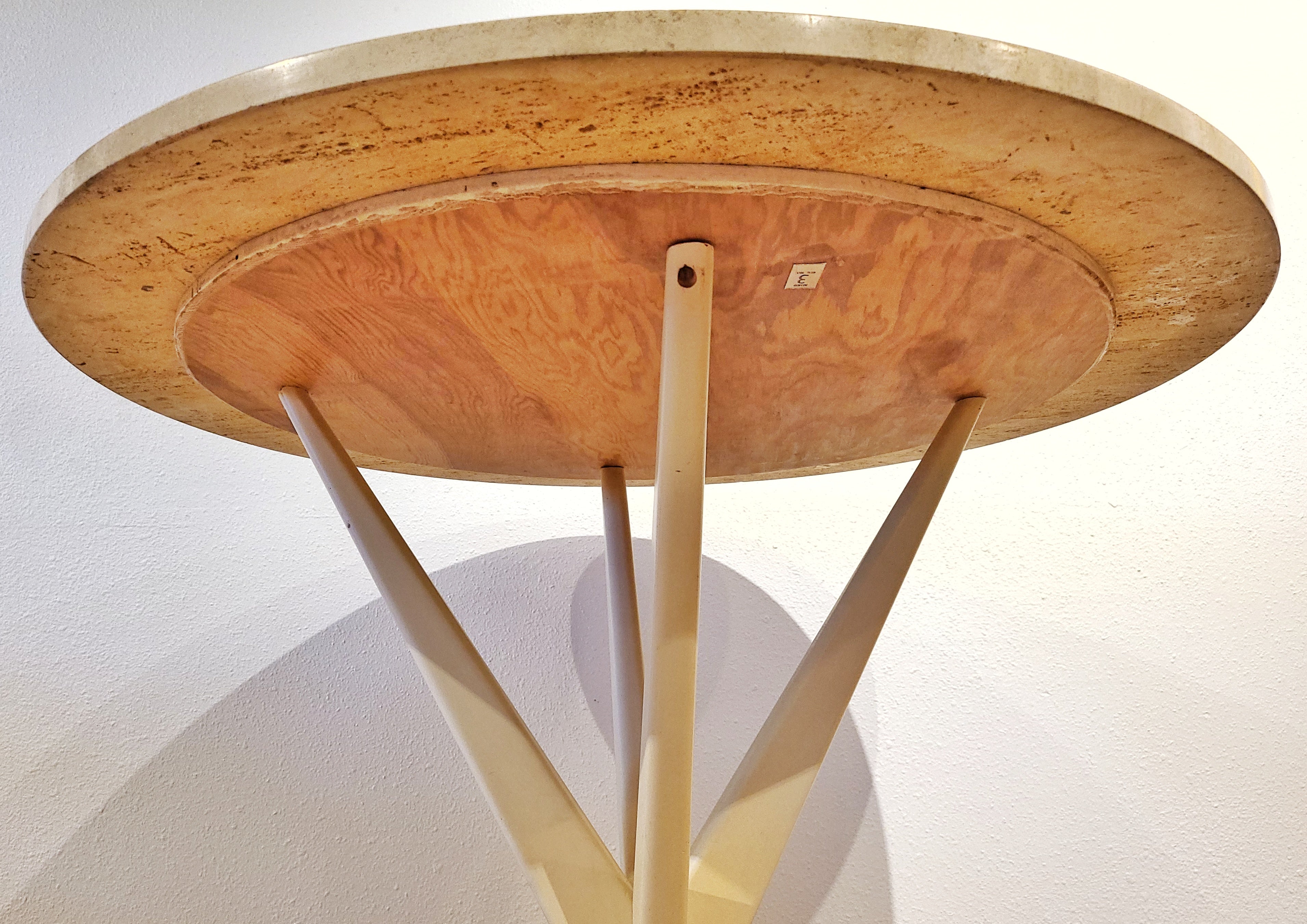 ROUND TRAVERTINE CENTER TABLE