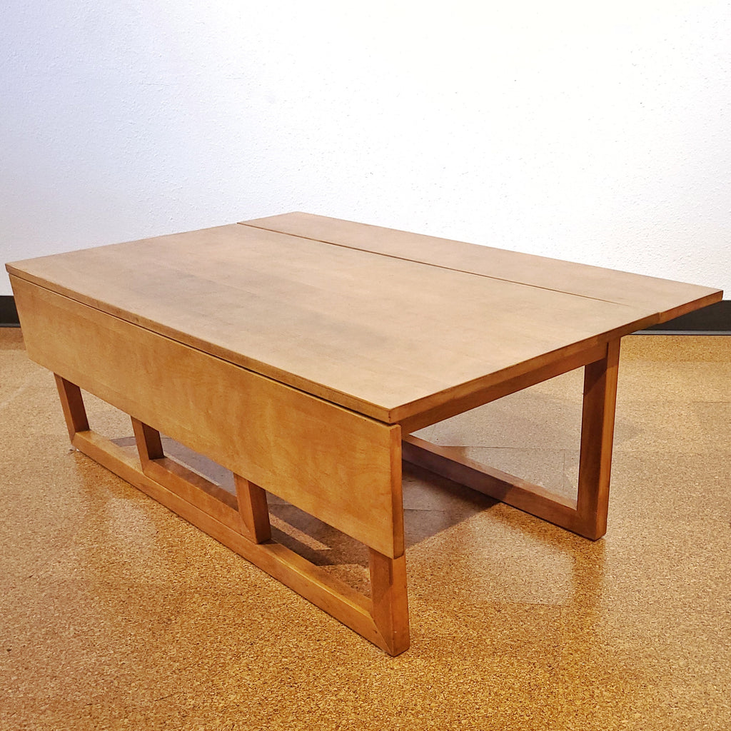SOLID MAPLE DROPLEAF COFFEE TABLE Modern Redux