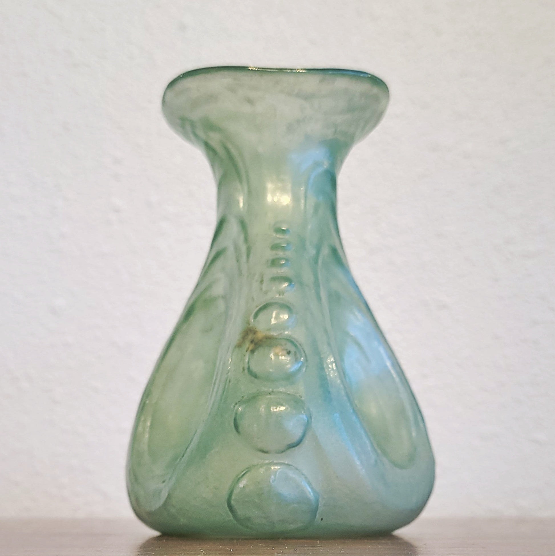 PATINATED MOUTH-BLOWN GLASS VASE