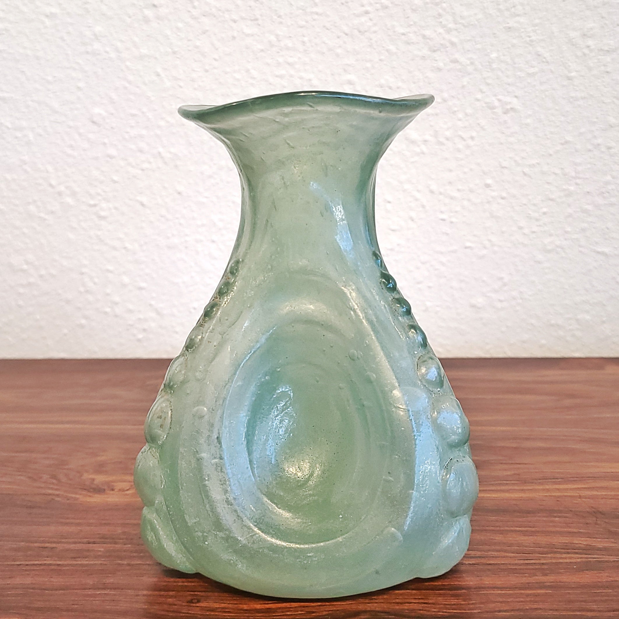 PATINATED MOUTH-BLOWN GLASS VASE