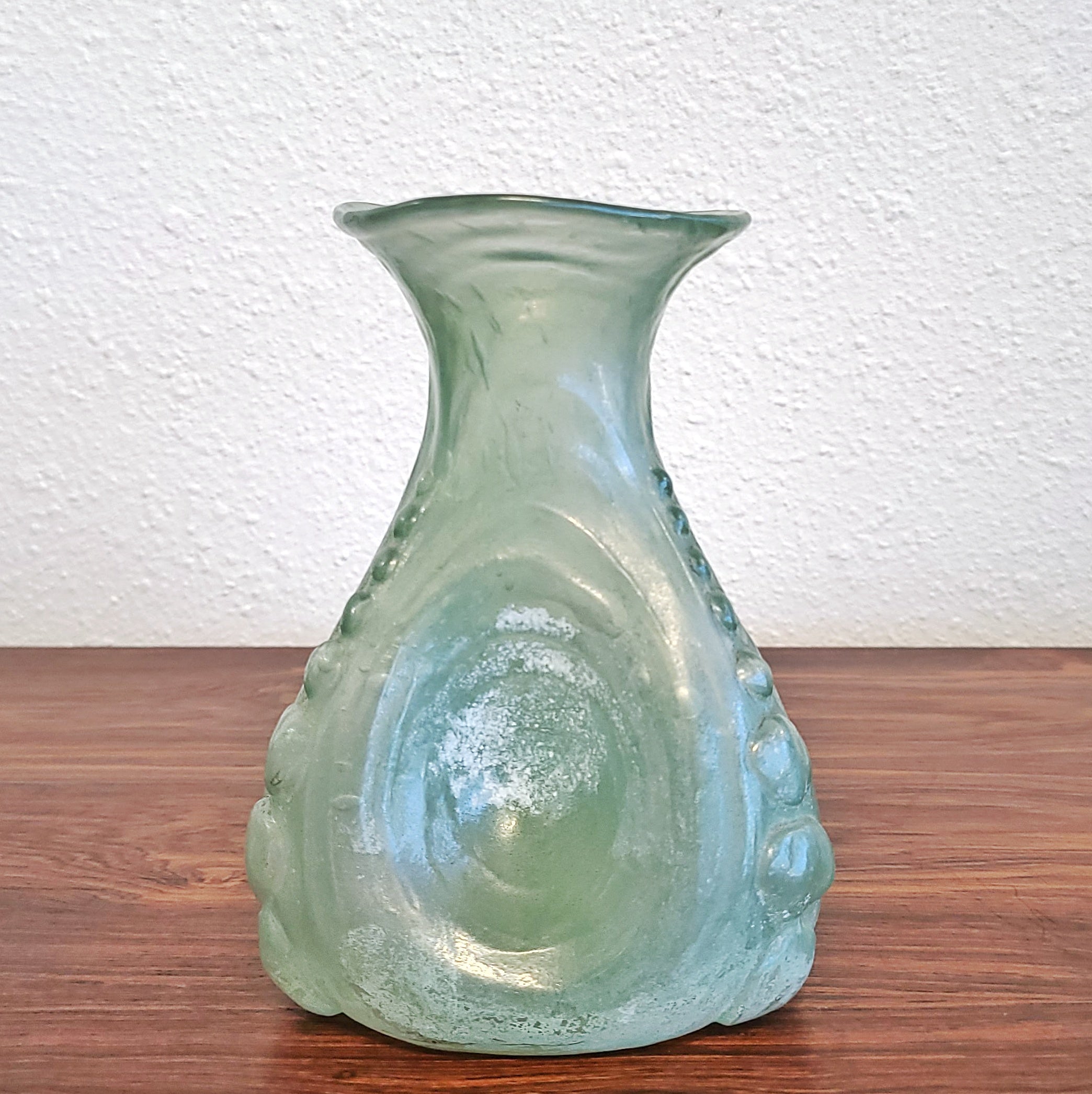 PATINATED MOUTH-BLOWN GLASS VASE