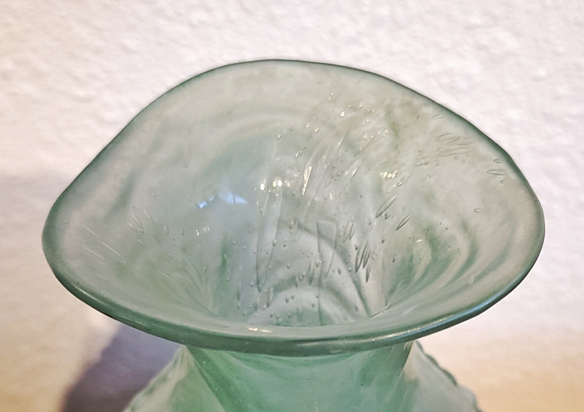 PATINATED MOUTH-BLOWN GLASS VASE