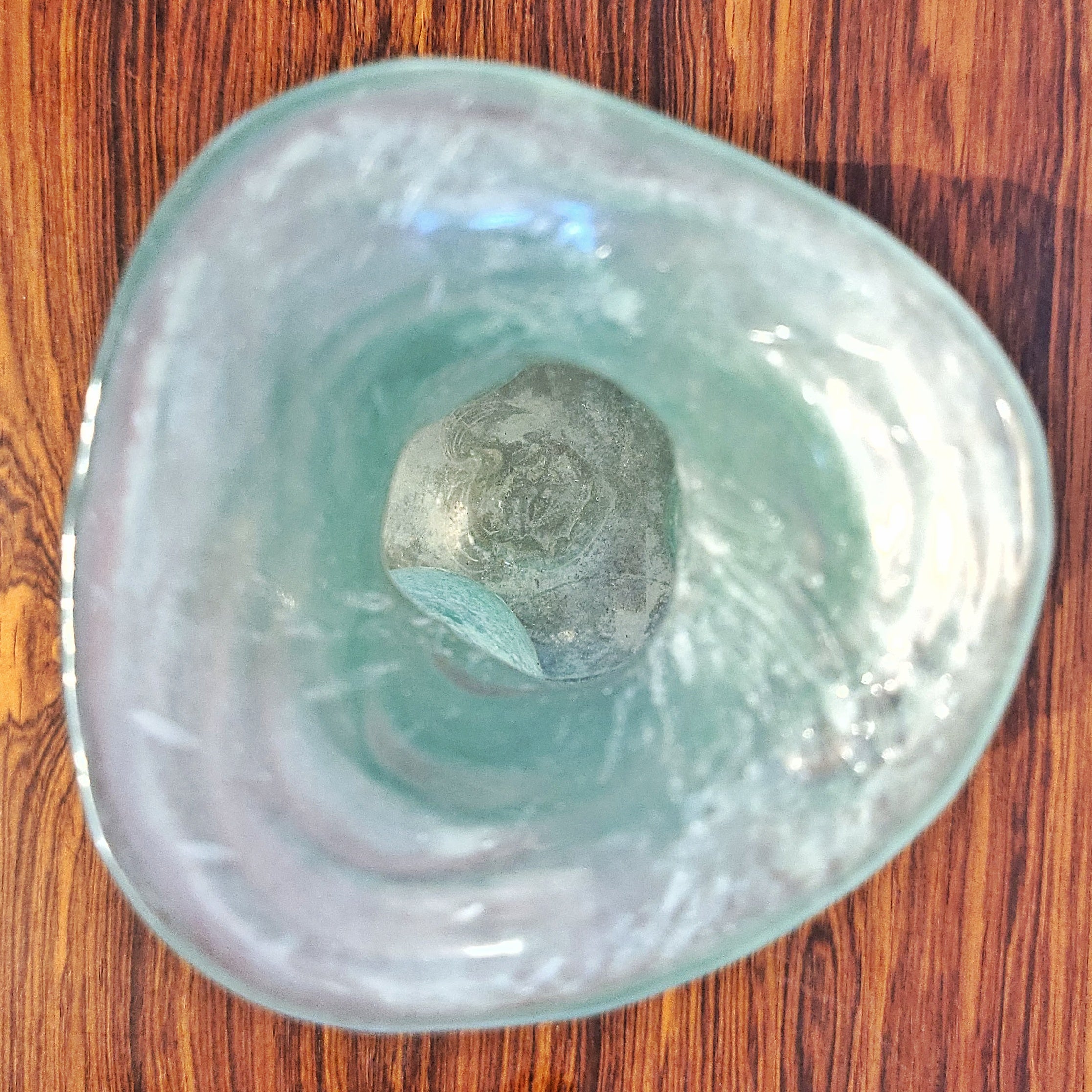 PATINATED MOUTH-BLOWN GLASS VASE