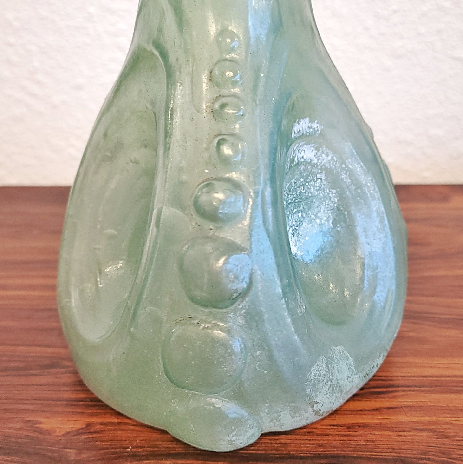PATINATED MOUTH-BLOWN GLASS VASE