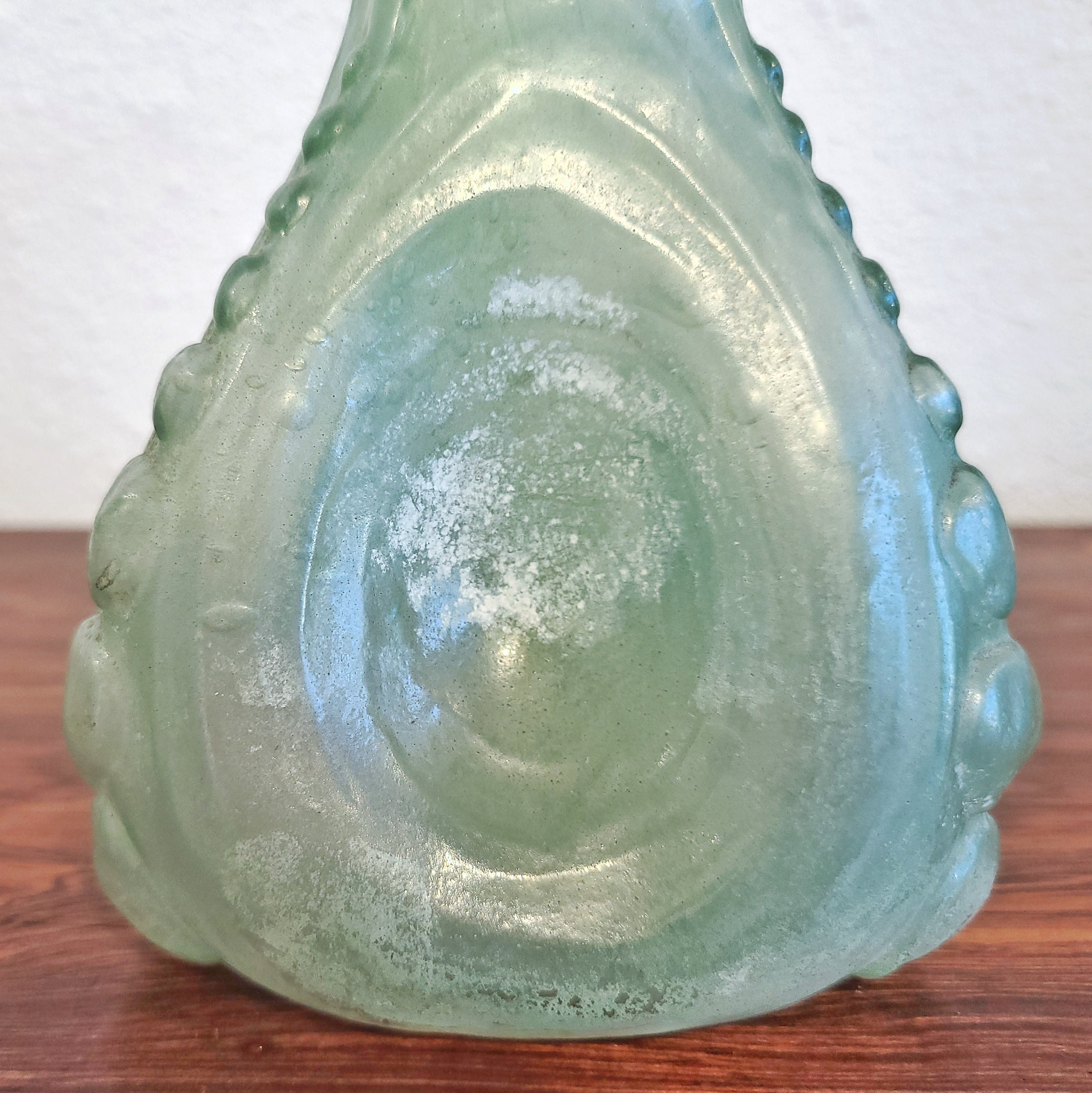 PATINATED MOUTH-BLOWN GLASS VASE