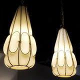 ARCHIMEDE SEGUSO (ATTRIB.) CAGED MURANO GLASS LIGHT FIXTURES (2)