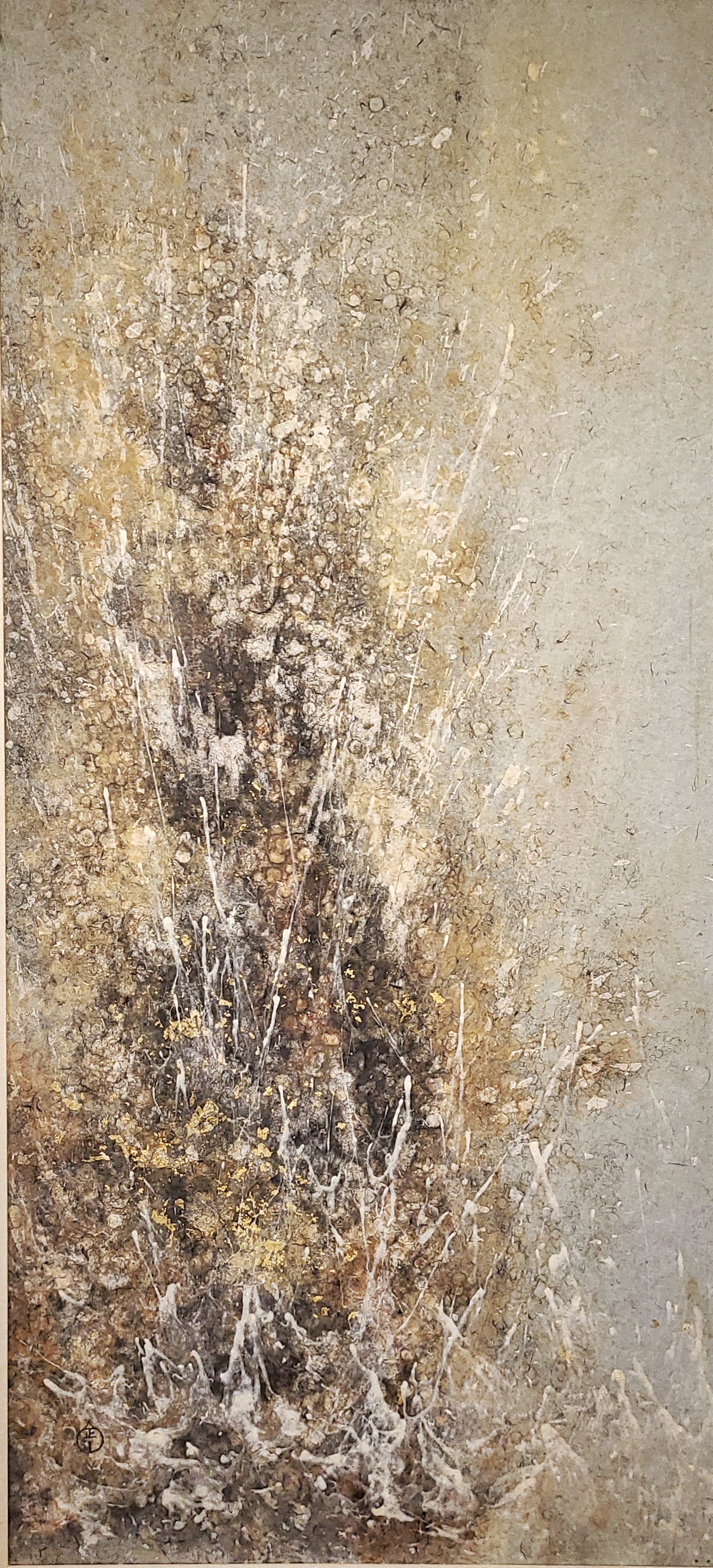 OBARA WASHI COLLAGE - MIXED MEDIA ON PAPER BY KASUGAI MASAYOSHI (1950s)