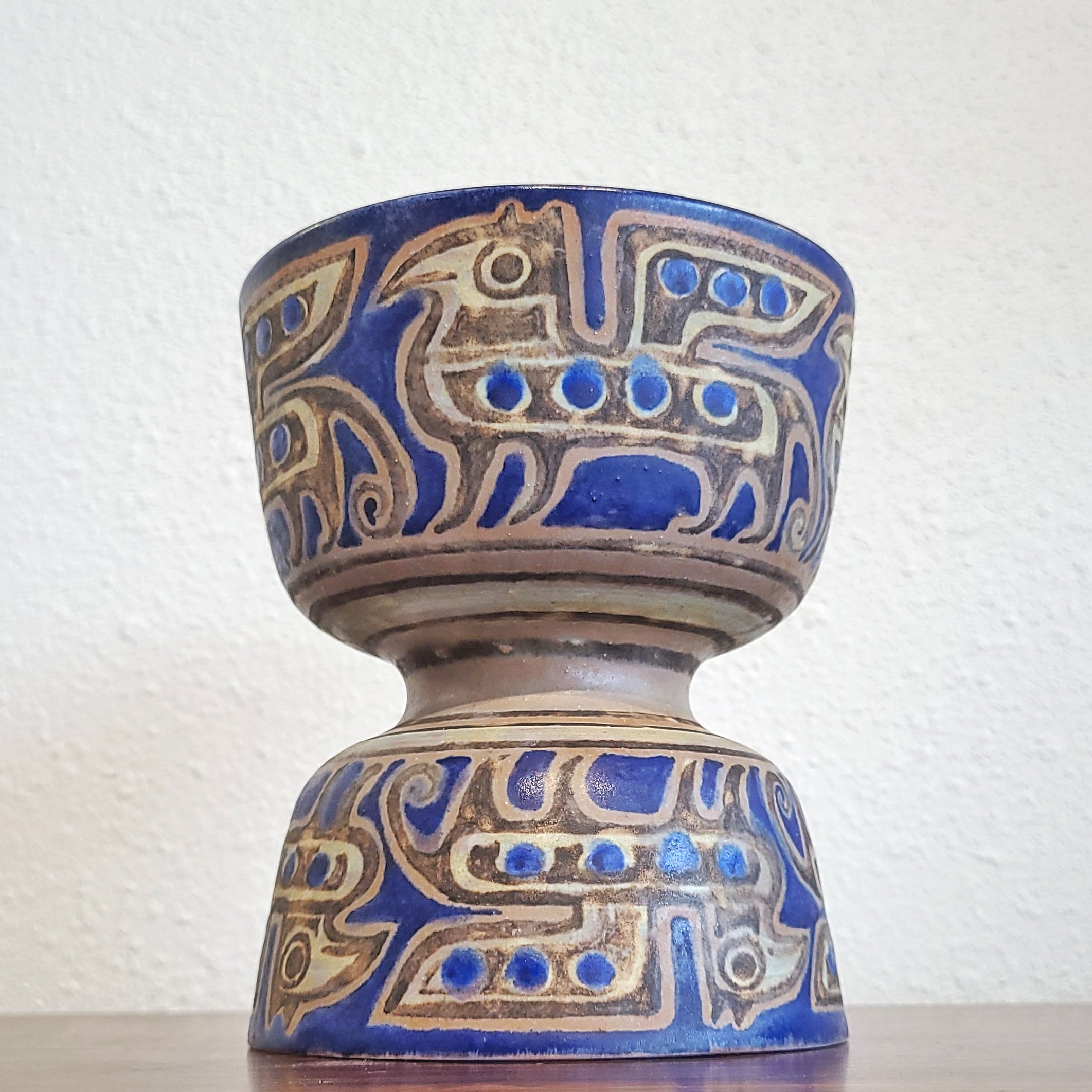 EVA FRITZ-LINDNER STUDIO POTTERY COMPOTE