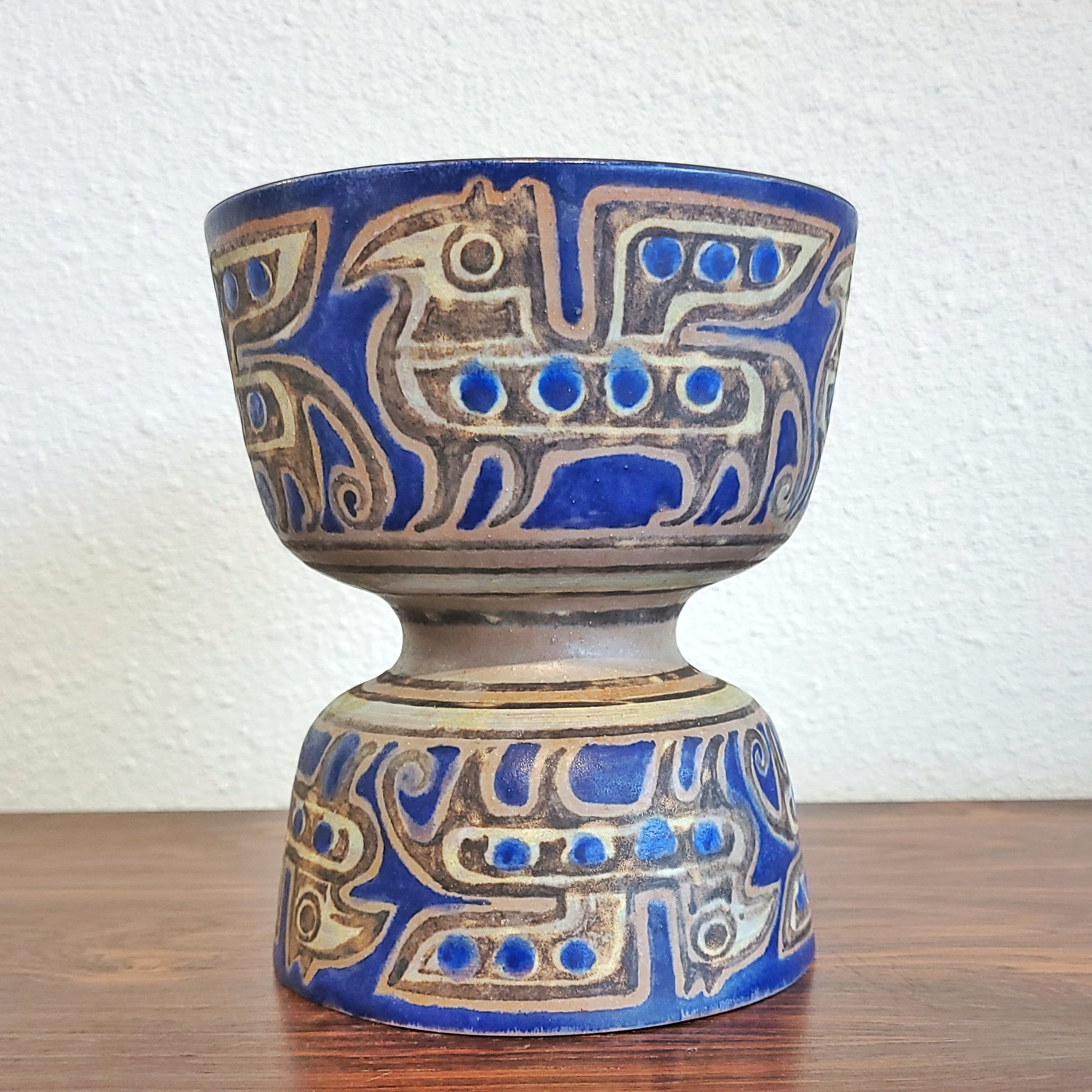 EVA FRITZ-LINDNER STUDIO POTTERY COMPOTE