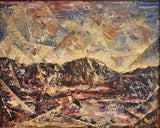 MODERNIST LANDSCAPE - OIL ON MASONITE BY DILLON HAMPDEN CARRINGTON (1940s)