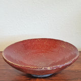 CHINESE EARTHENWARE CENTERPIECE BOWL WITH OXBLOOD GLAZE (13.25")