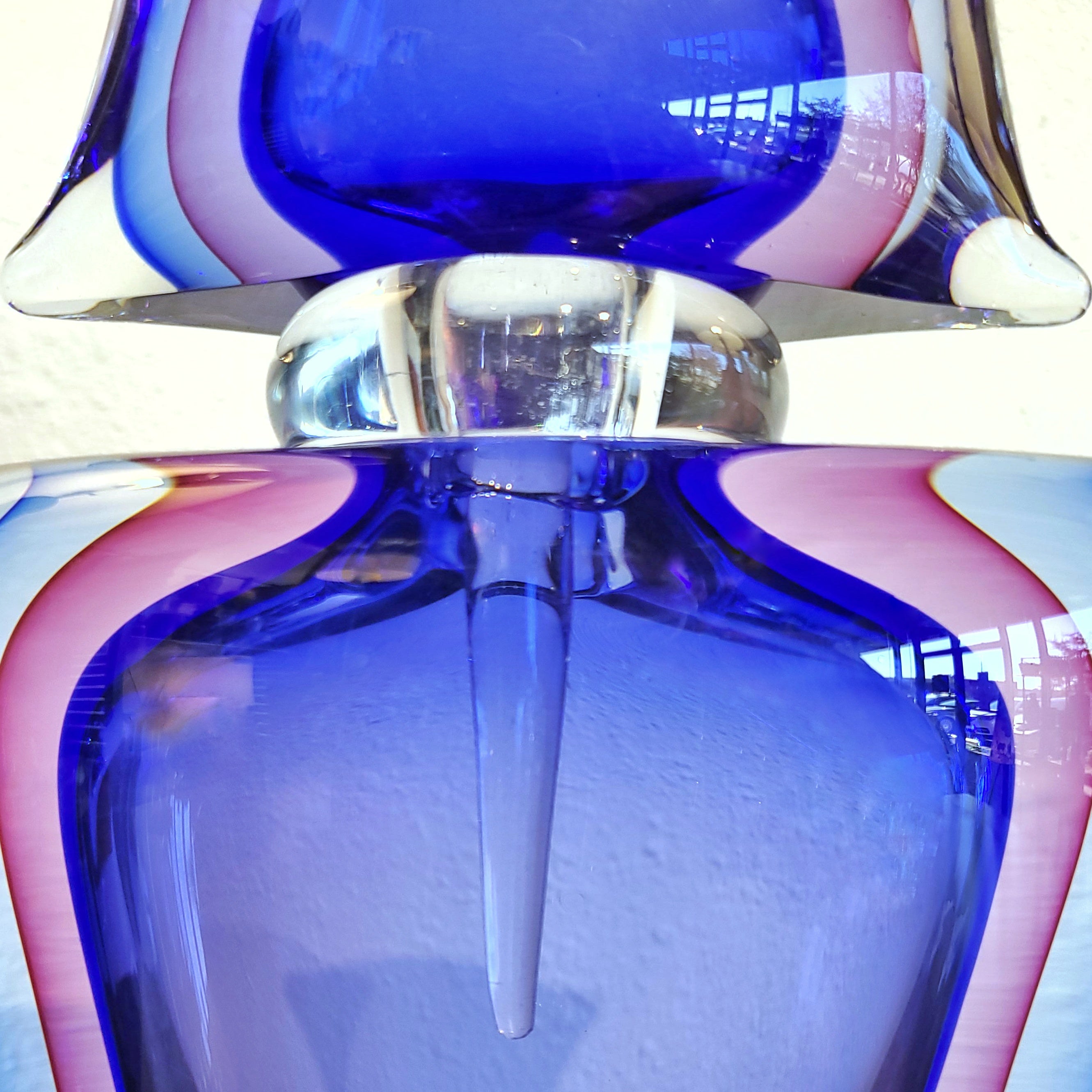 LARGE SOMMERSO PERFUME BOTTLE BY LUIGI ONESTO (MURANO ITALY)