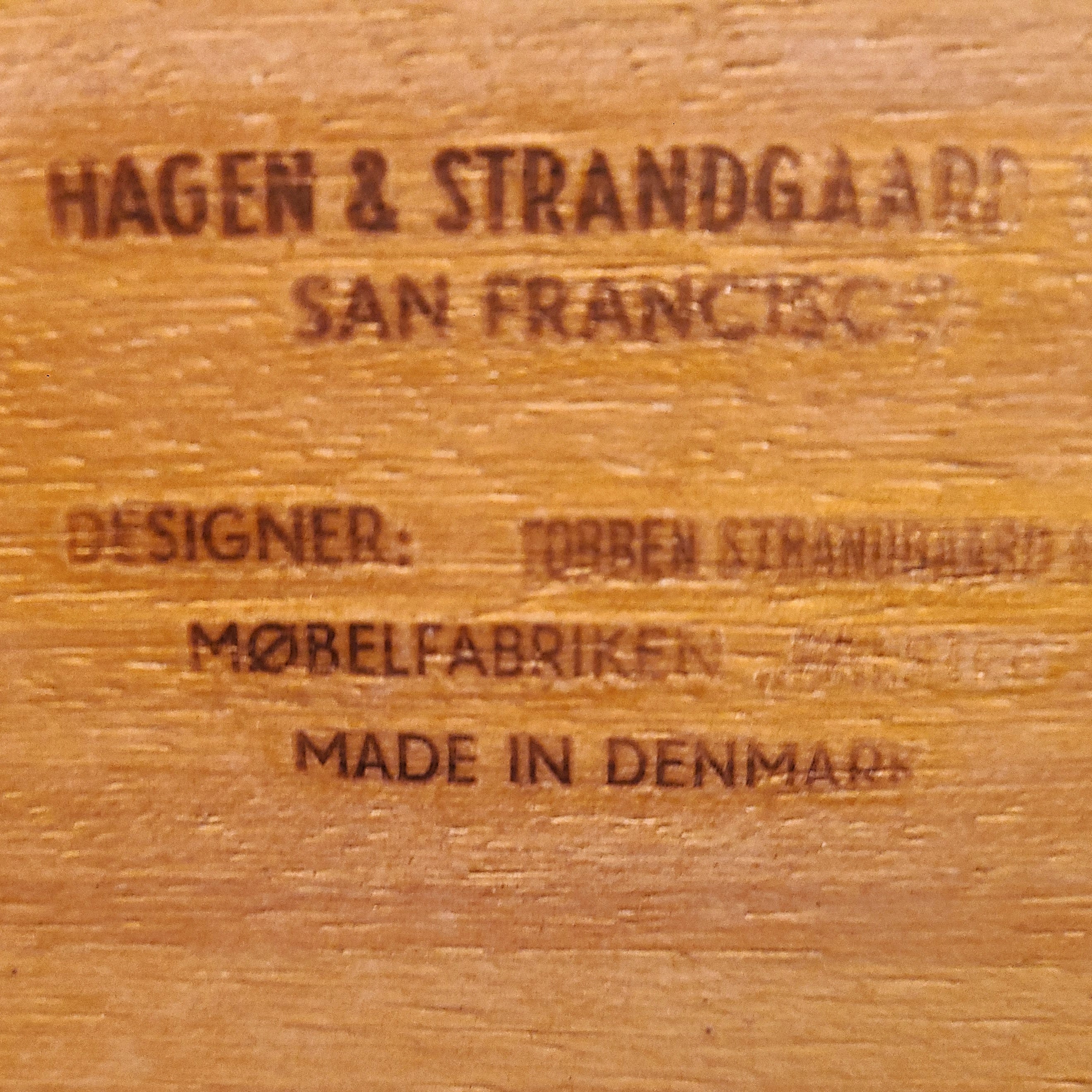 60s TEAK & OAK SOFA TABLE BY TORBEN STRANDGAARD (DENMARK)